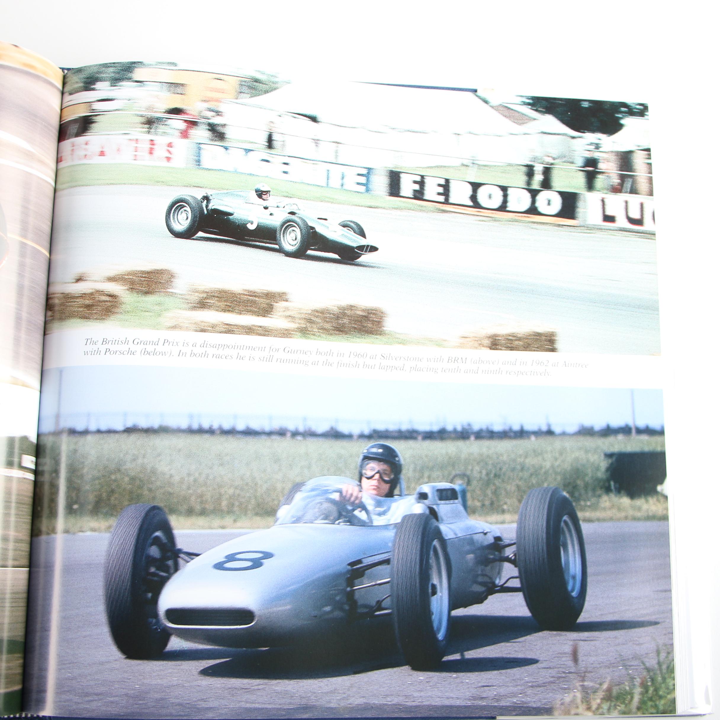 First Edition "Dan Gurney: The Ultimate Racer" with Other Auto Racing Books