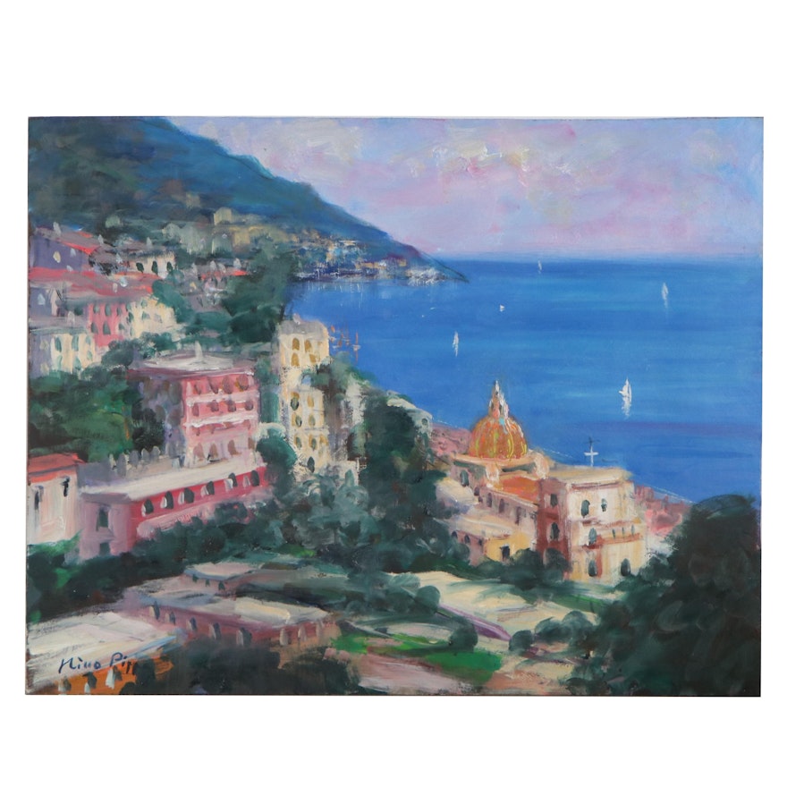 Nino Pippa Oil Painting "Italy - Positano", 2007