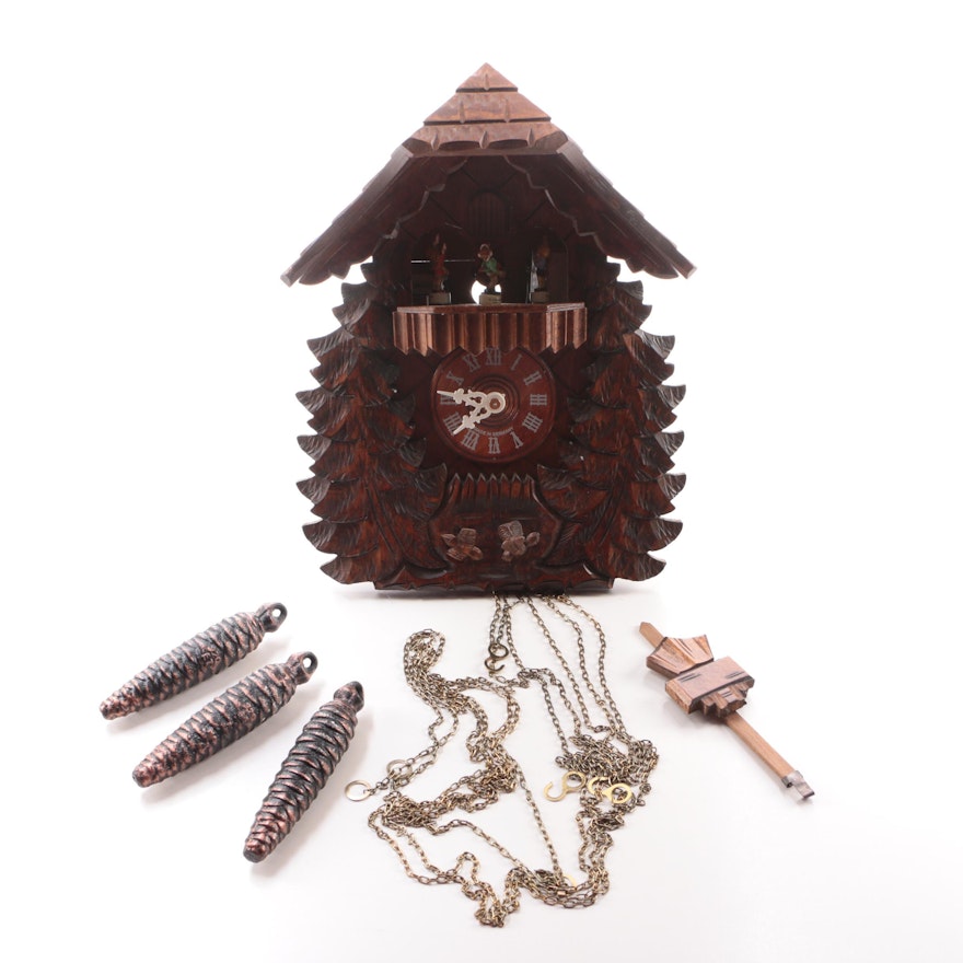 R. Rodgers German Cuckoo Clock with Swiss Musical Movement