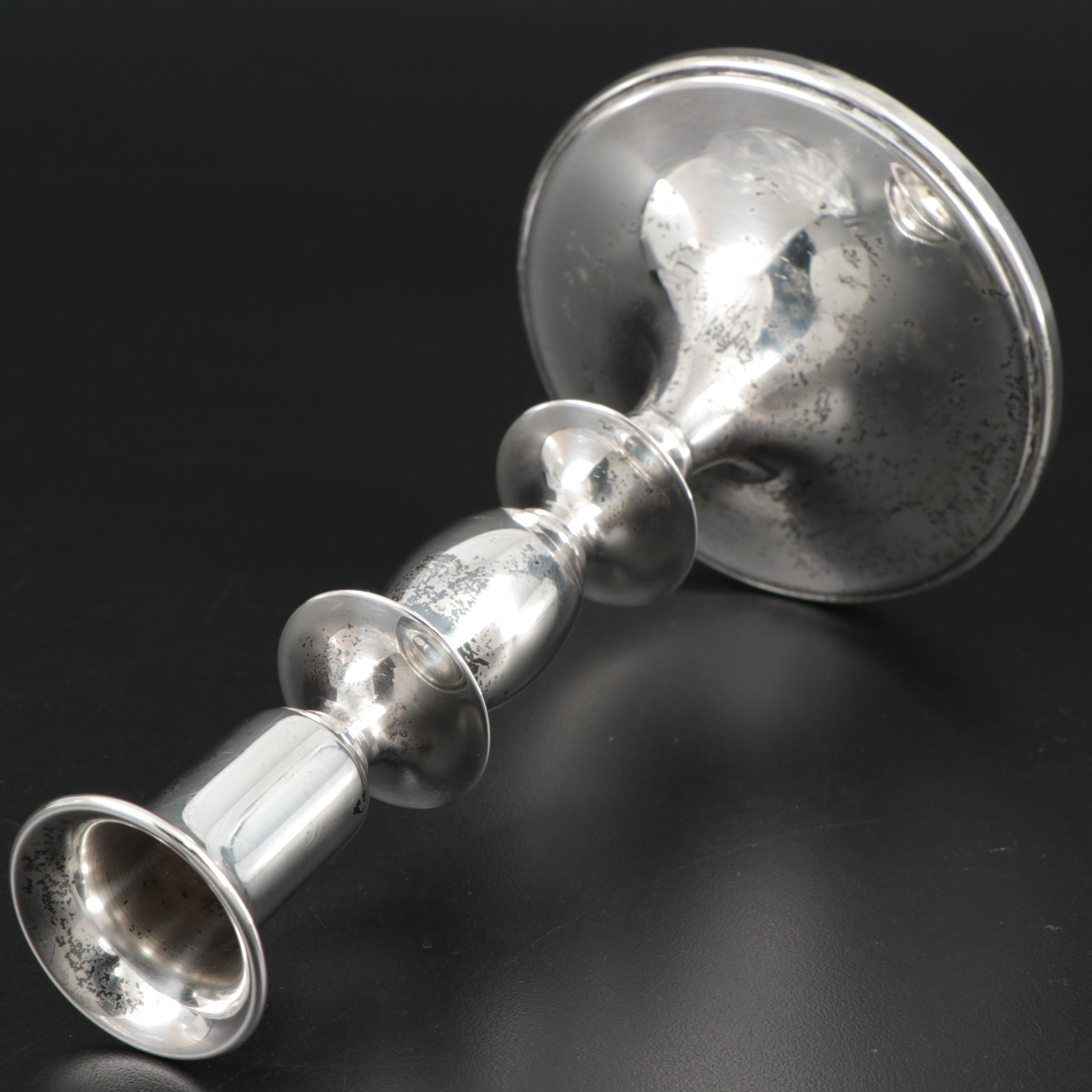 Baldwin & Miller Weighted Sterling Silver Candlestick with Napkin Rings