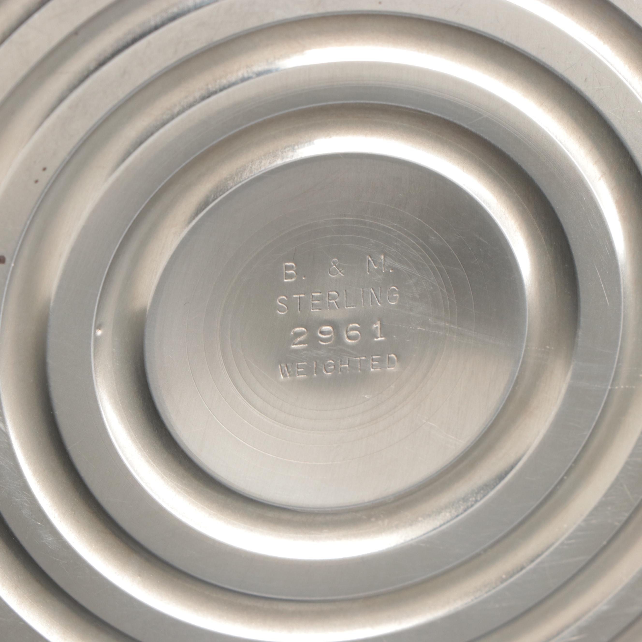 Baldwin & Miller Weighted Sterling Silver Candlestick with Napkin Rings