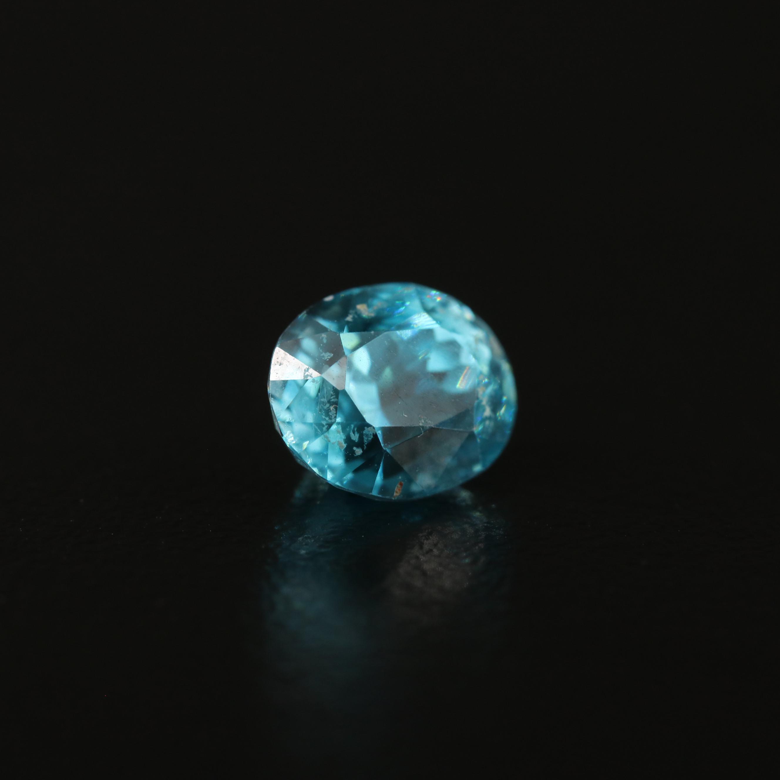 Loose 3.36 CT Oval Faceted Zircon