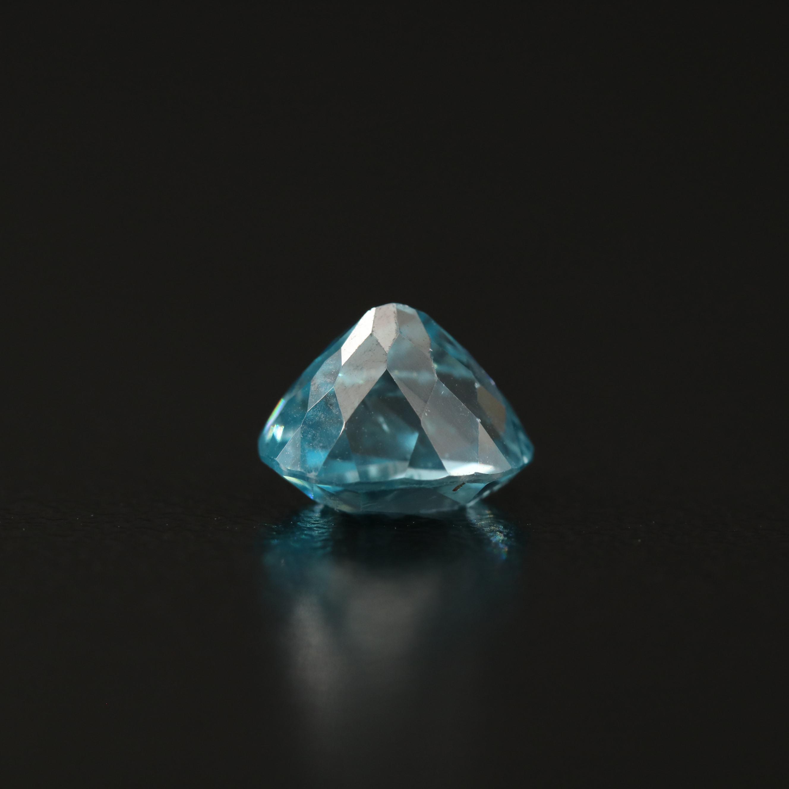 Loose 3.36 CT Oval Faceted Zircon
