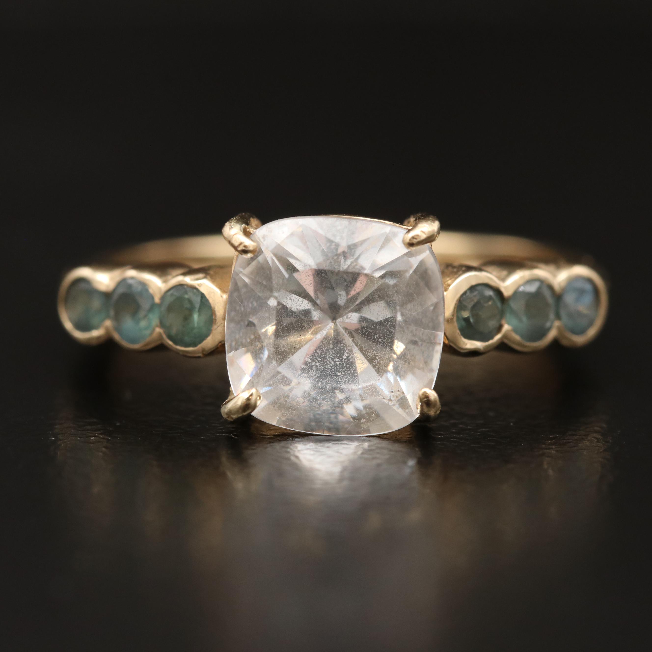 14K Gadolinium Gallium Garnet and Alexandrite Ring