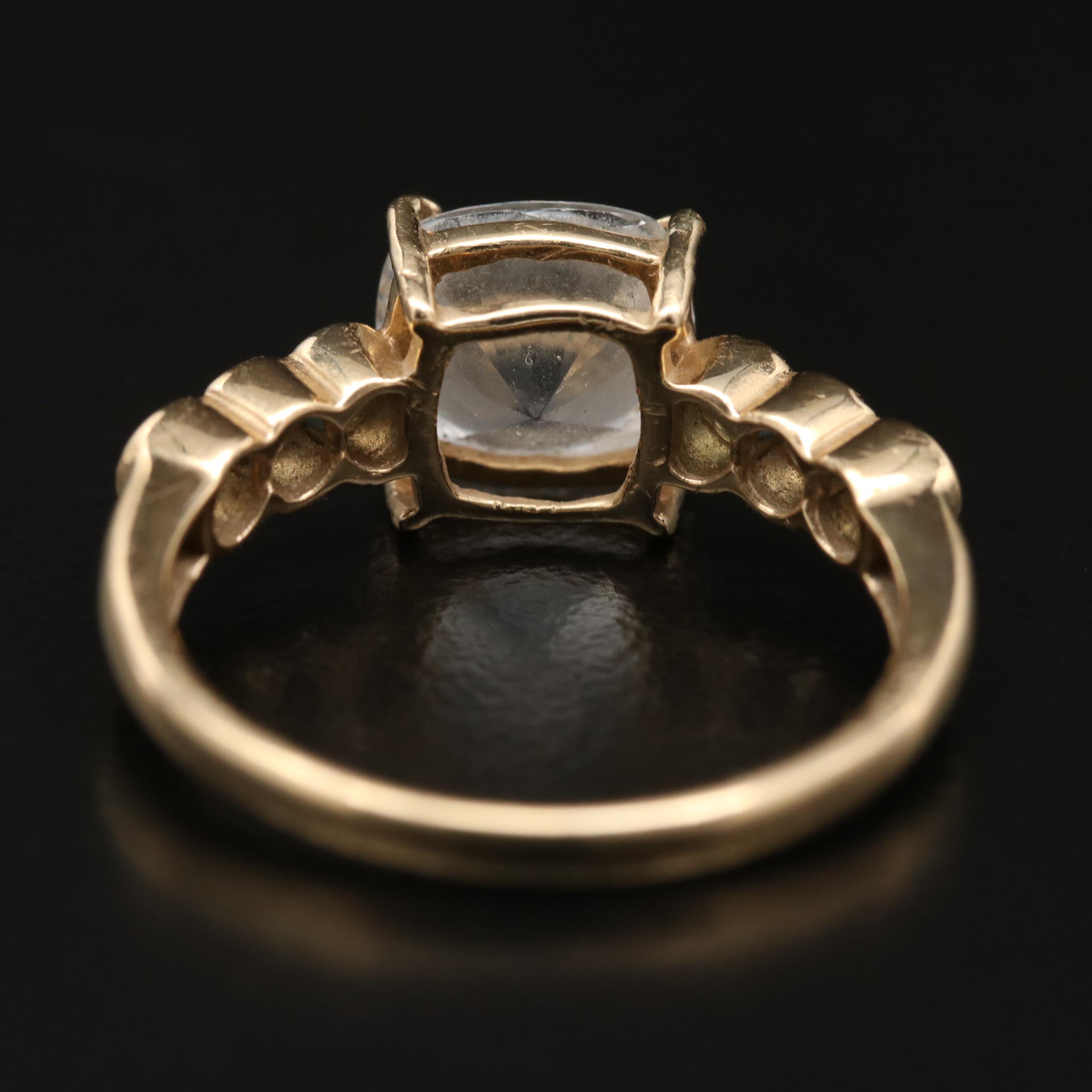 14K Gadolinium Gallium Garnet and Alexandrite Ring