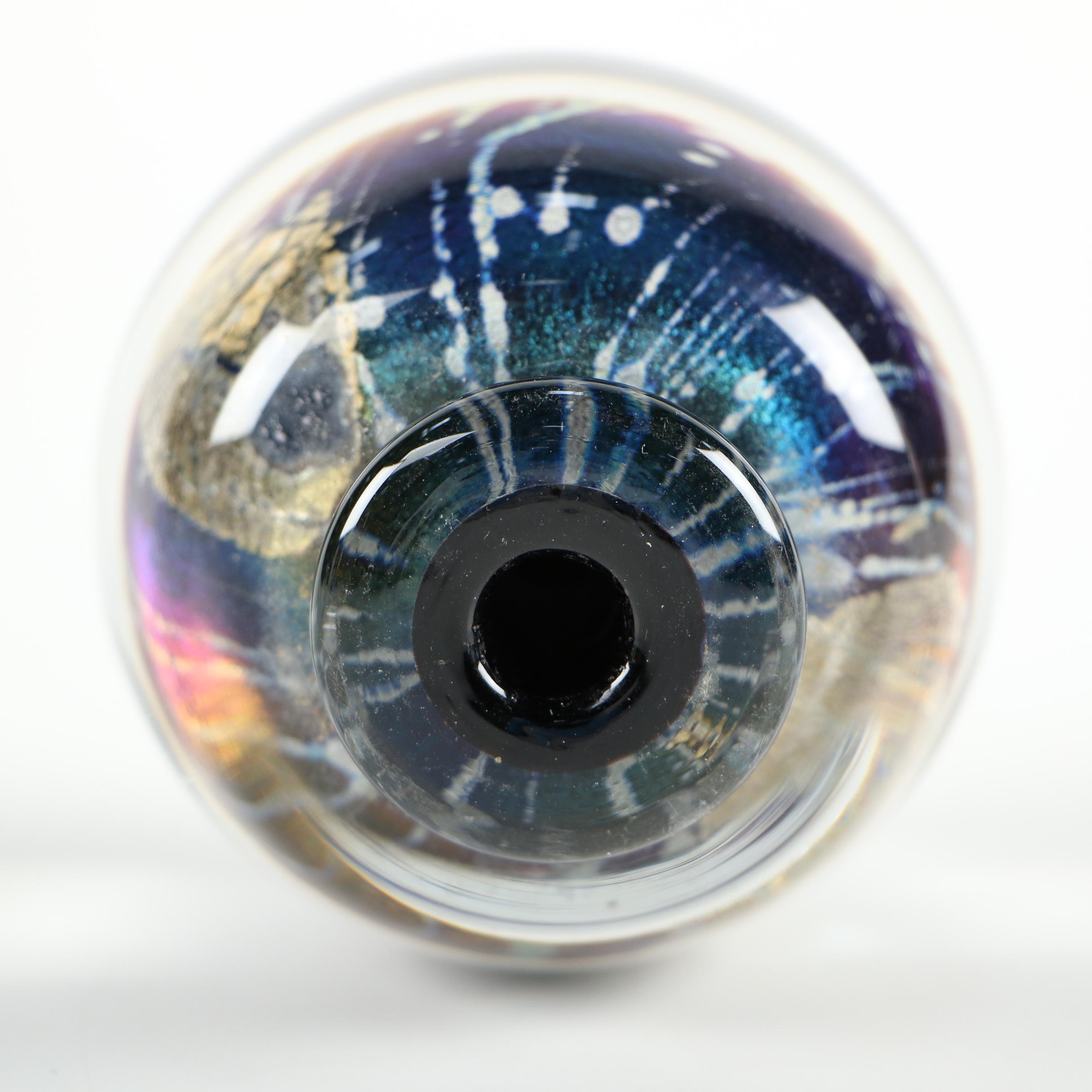 Robert Eickholt Blown Glass Perfume Bottle, 1988