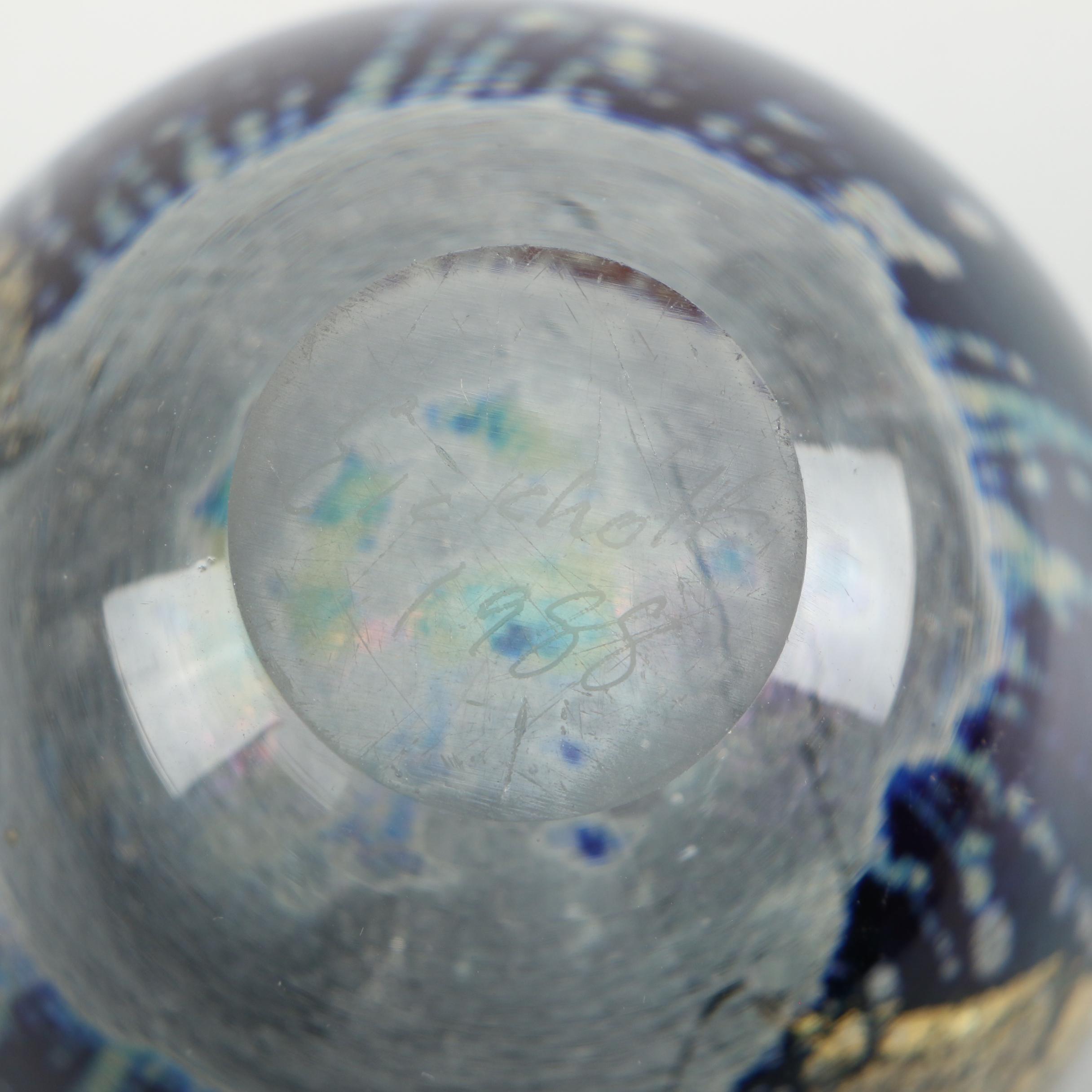 Robert Eickholt Blown Glass Perfume Bottle, 1988