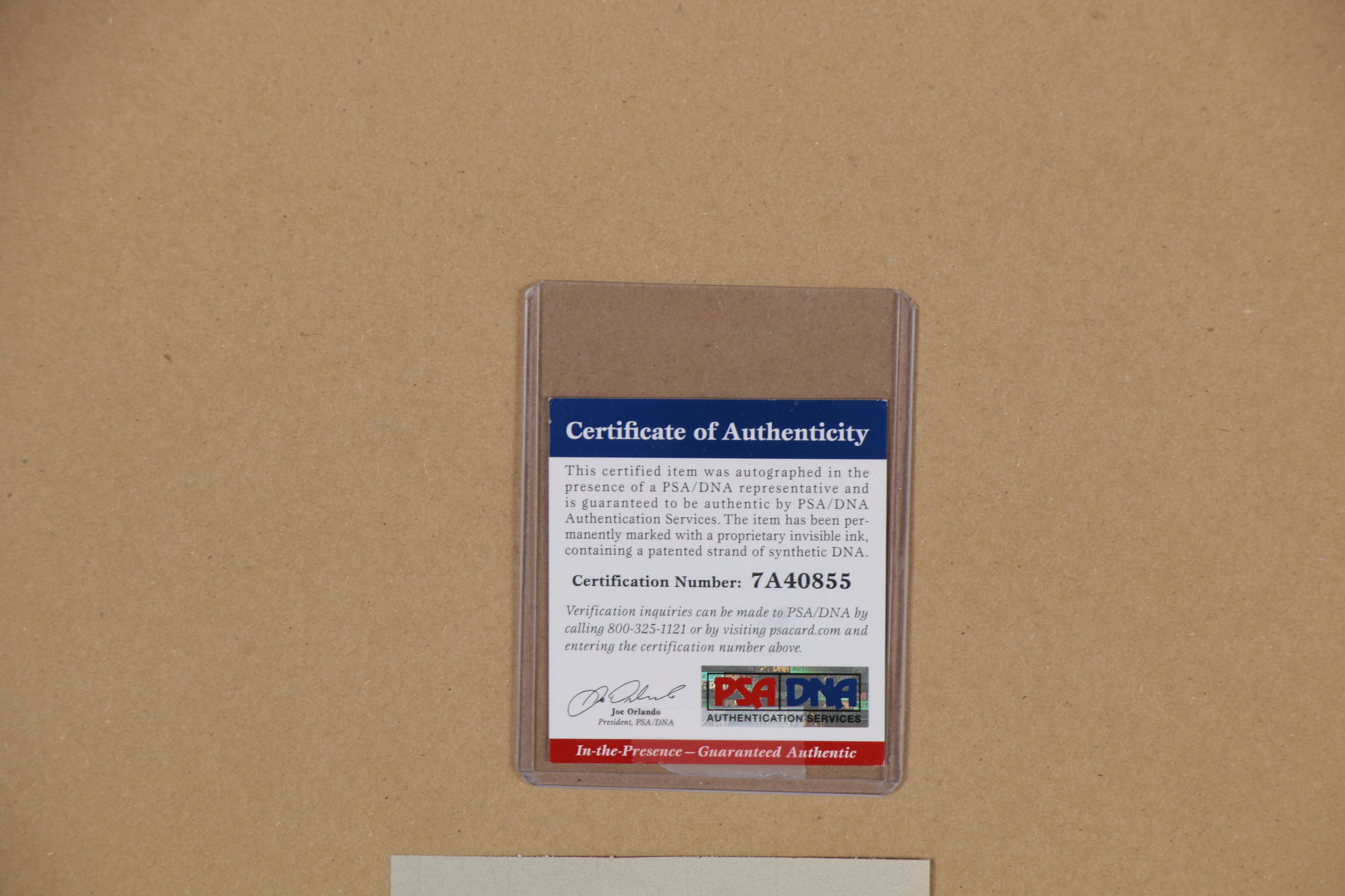 Jim Brown Signed "1957 ROY," "1964 NFL Champs," and "HOF 71" Framed Print, PSA