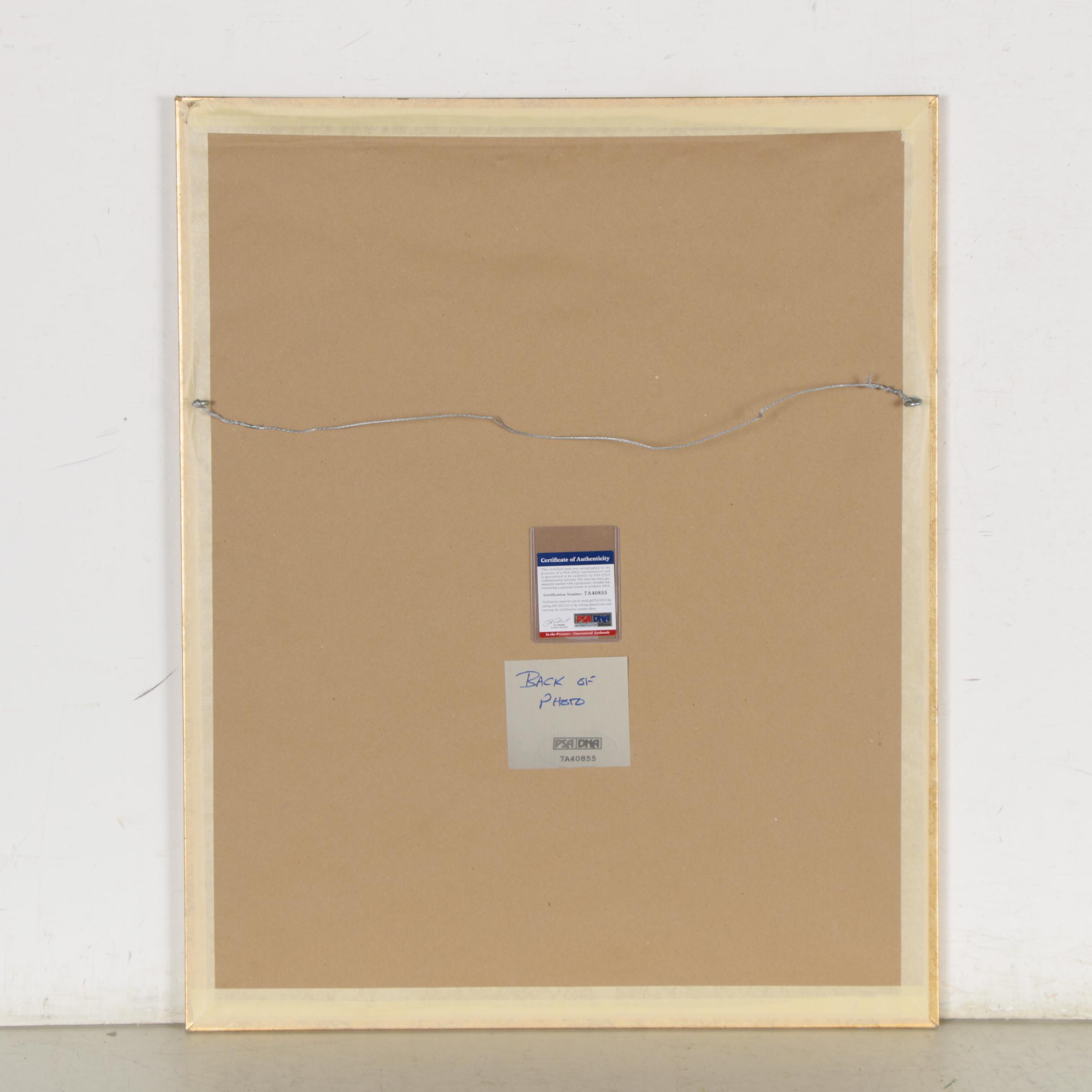 Jim Brown Signed "1957 ROY," "1964 NFL Champs," and "HOF 71" Framed Print, PSA