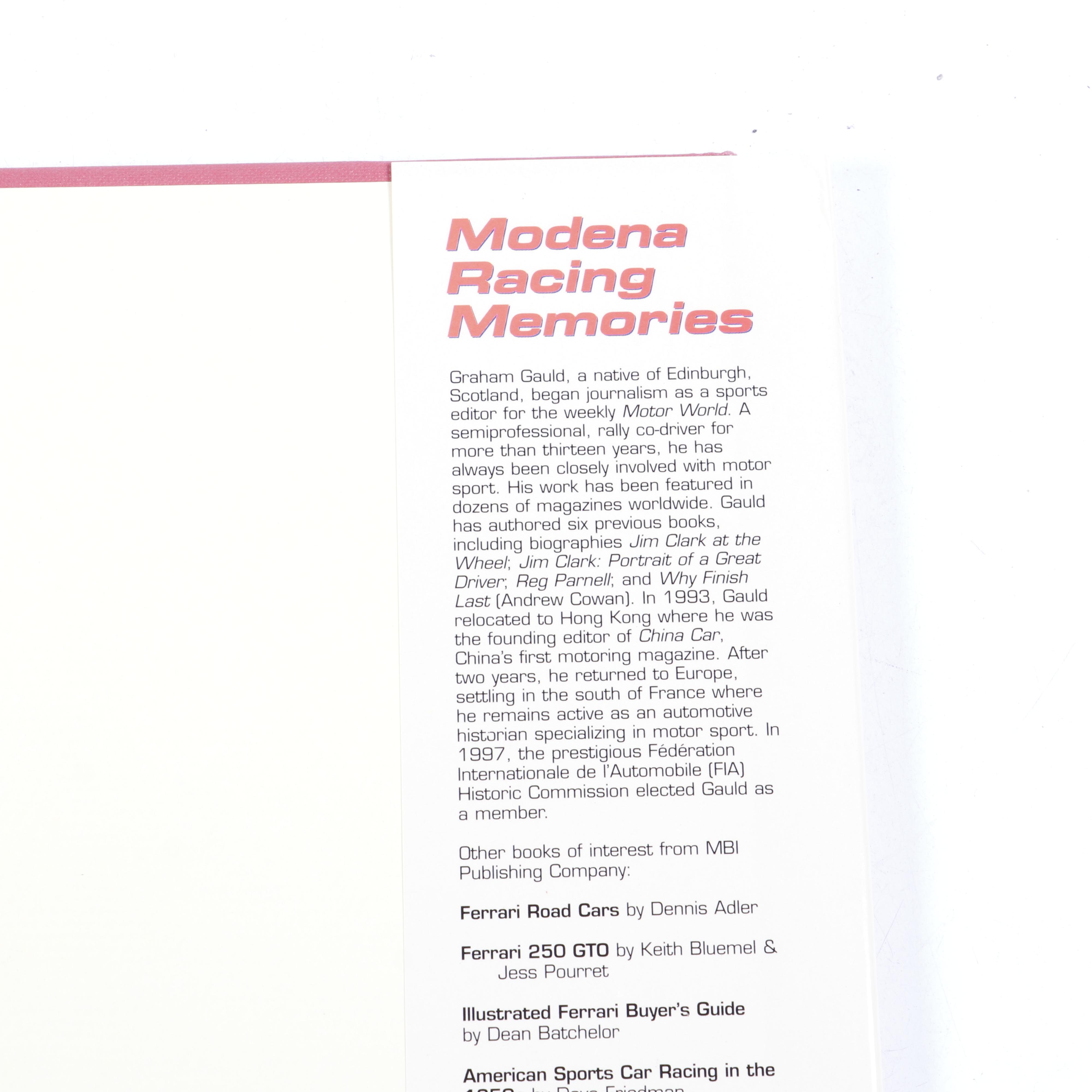 Signed First Edition "Ecurie Ecosse" with "Modena Racing Memories" by G. Gauld