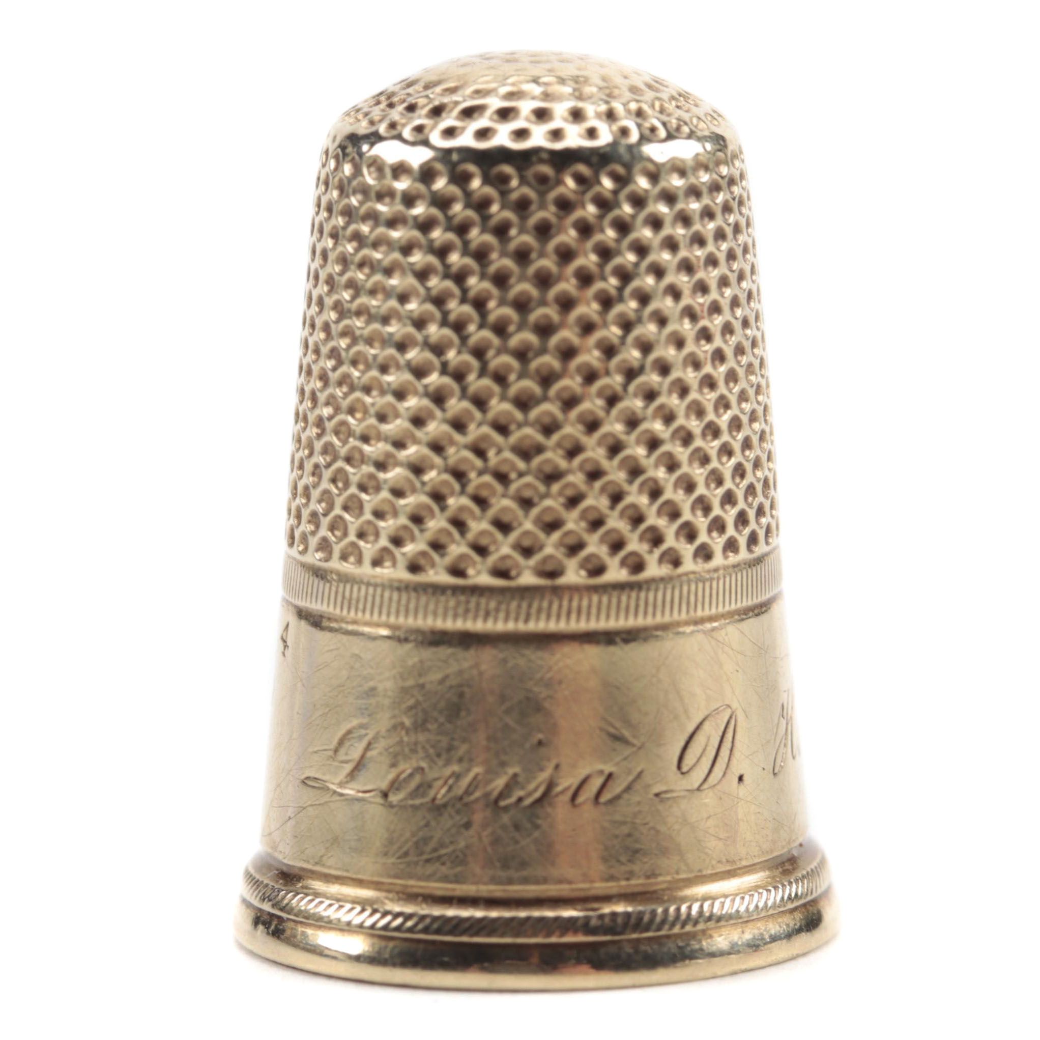 14K Gold Thimble, Late 19th/Early 20th Century