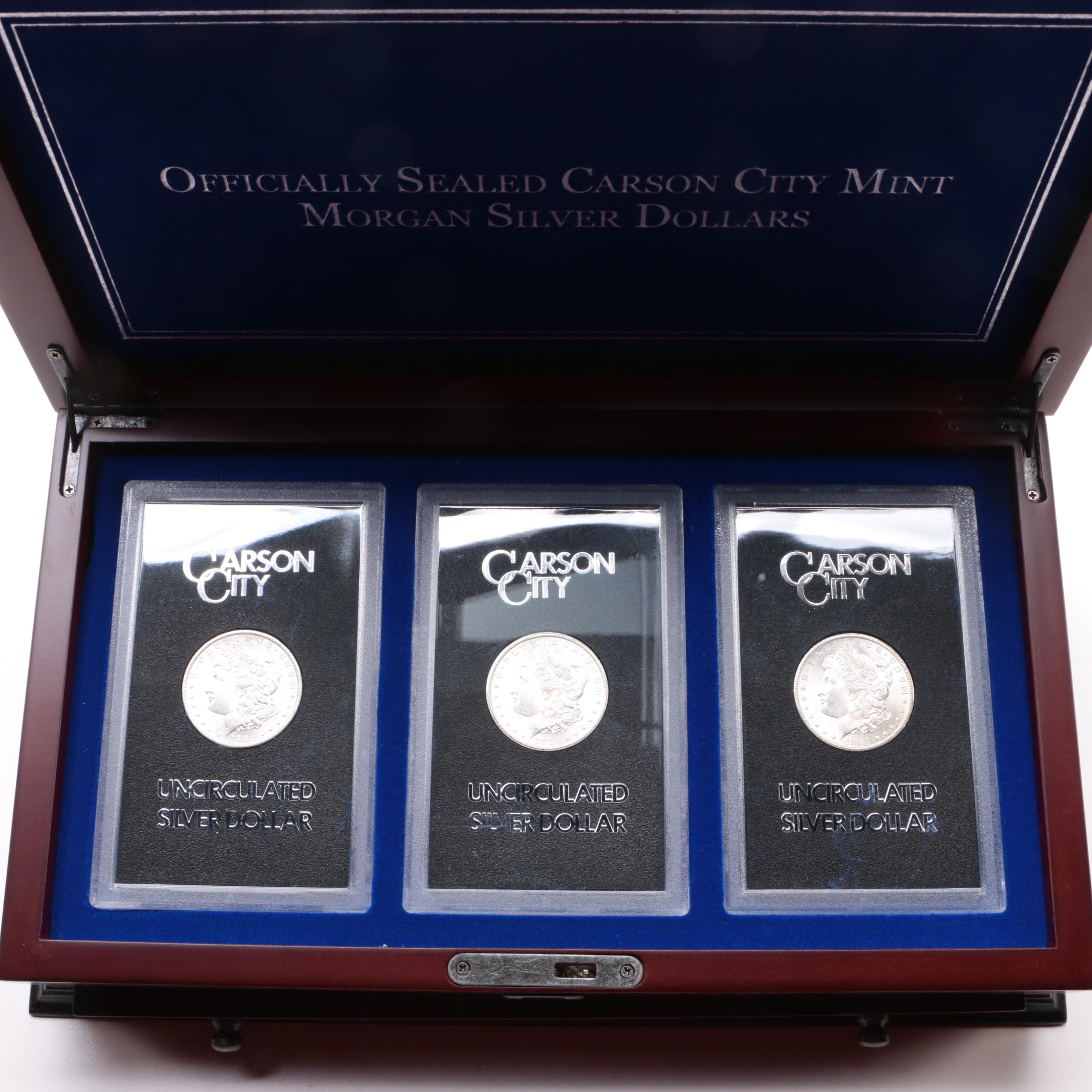 Better Date GSA 1882-CC, 1883-CC and 1884-CC Uncirculated Morgan Silver Dollars