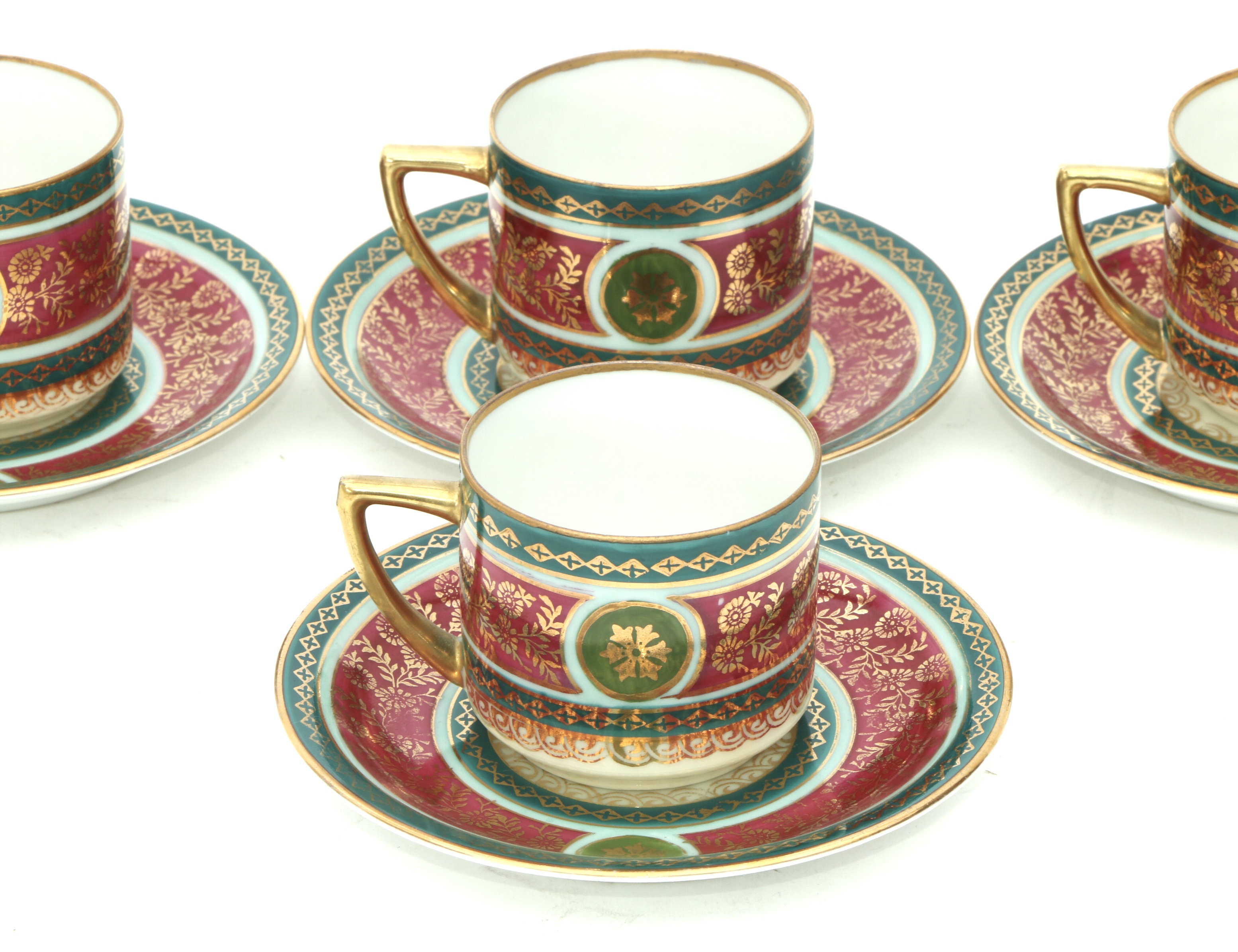 Pirkenhammer Royal Vienna Style Coffee Service, Early 20th Century