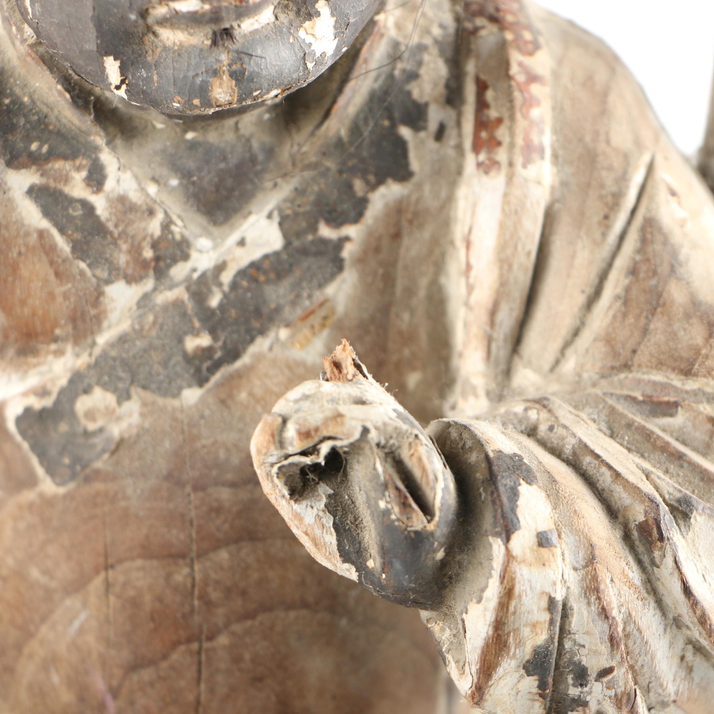 Japanese Wooden Statue of Daikokuten, 19th Century