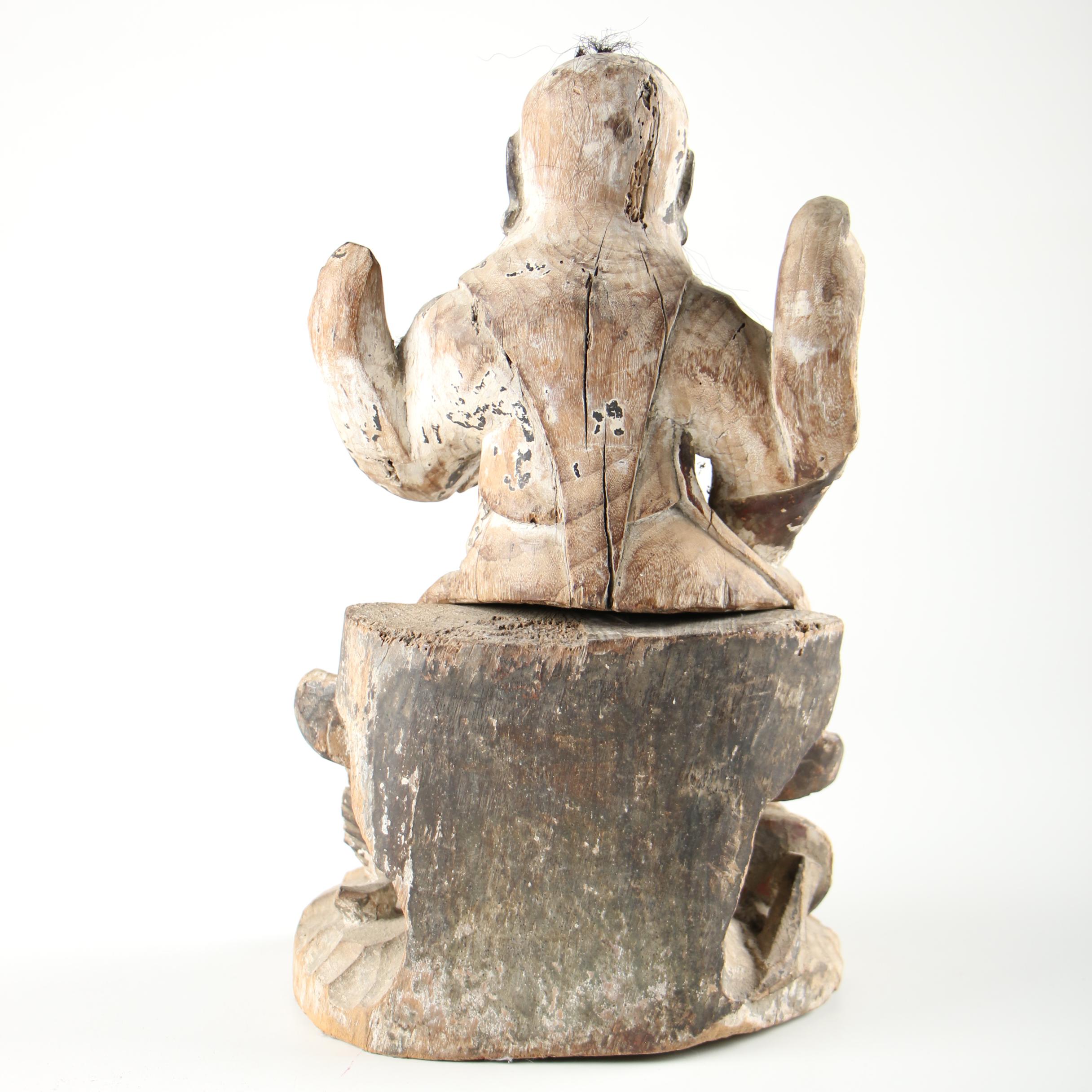 Japanese Wooden Statue of Daikokuten, 19th Century