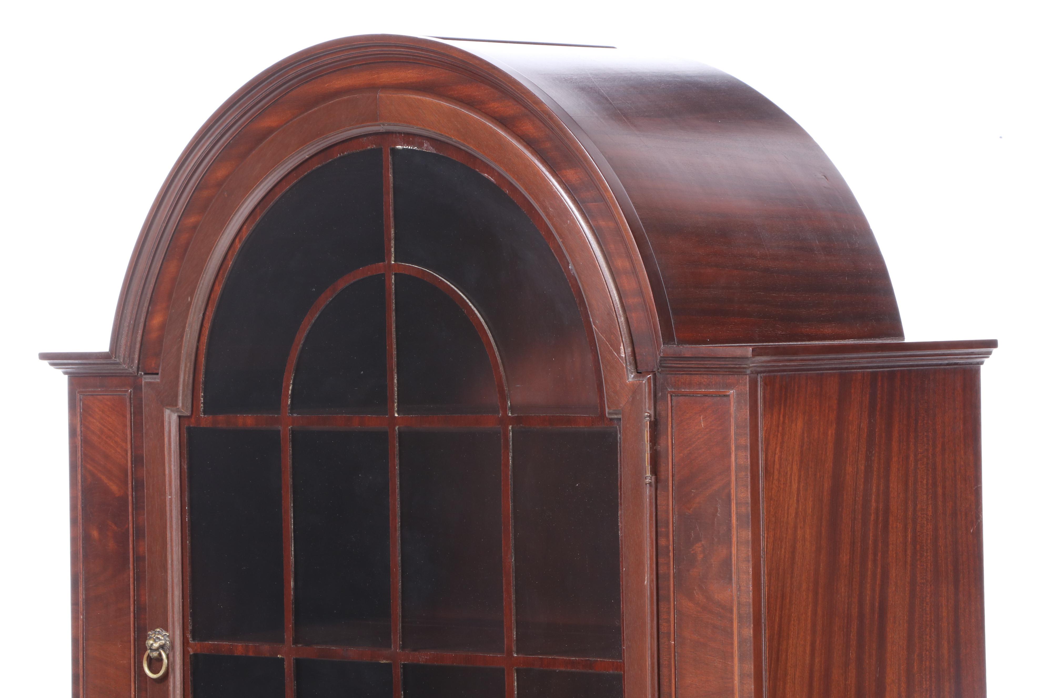 J.K. Rishel Furniture Co. Federal Style Mahogany Dome-Top China Cabinet