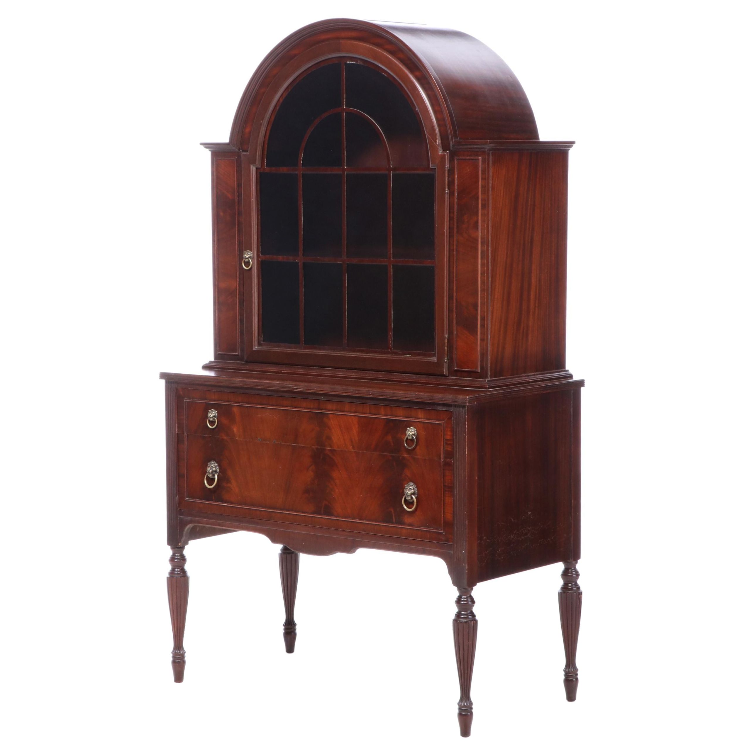 J.K. Rishel Furniture Co. Federal Style Mahogany Dome-Top China Cabinet