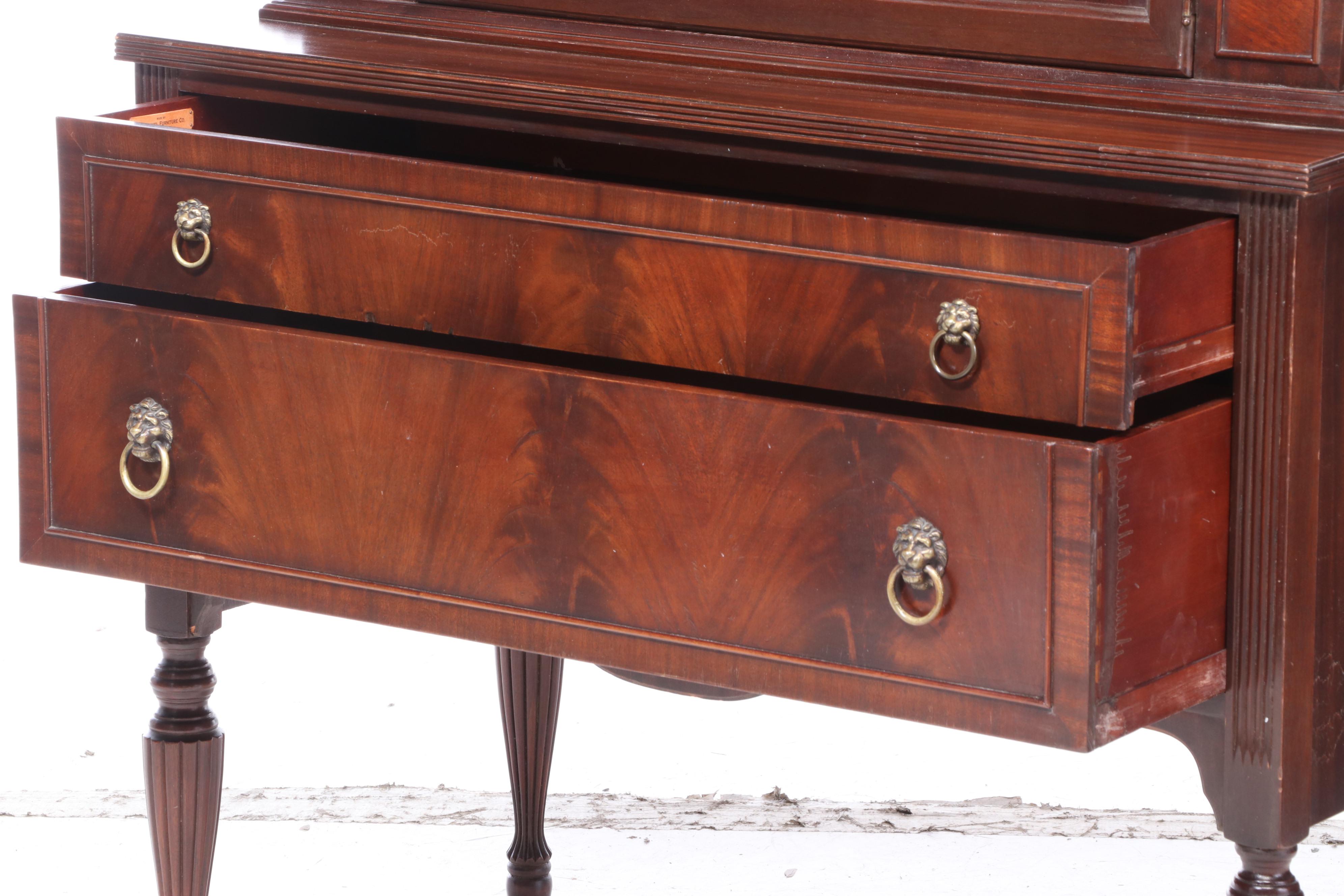 J.K. Rishel Furniture Co. Federal Style Mahogany Dome-Top China Cabinet