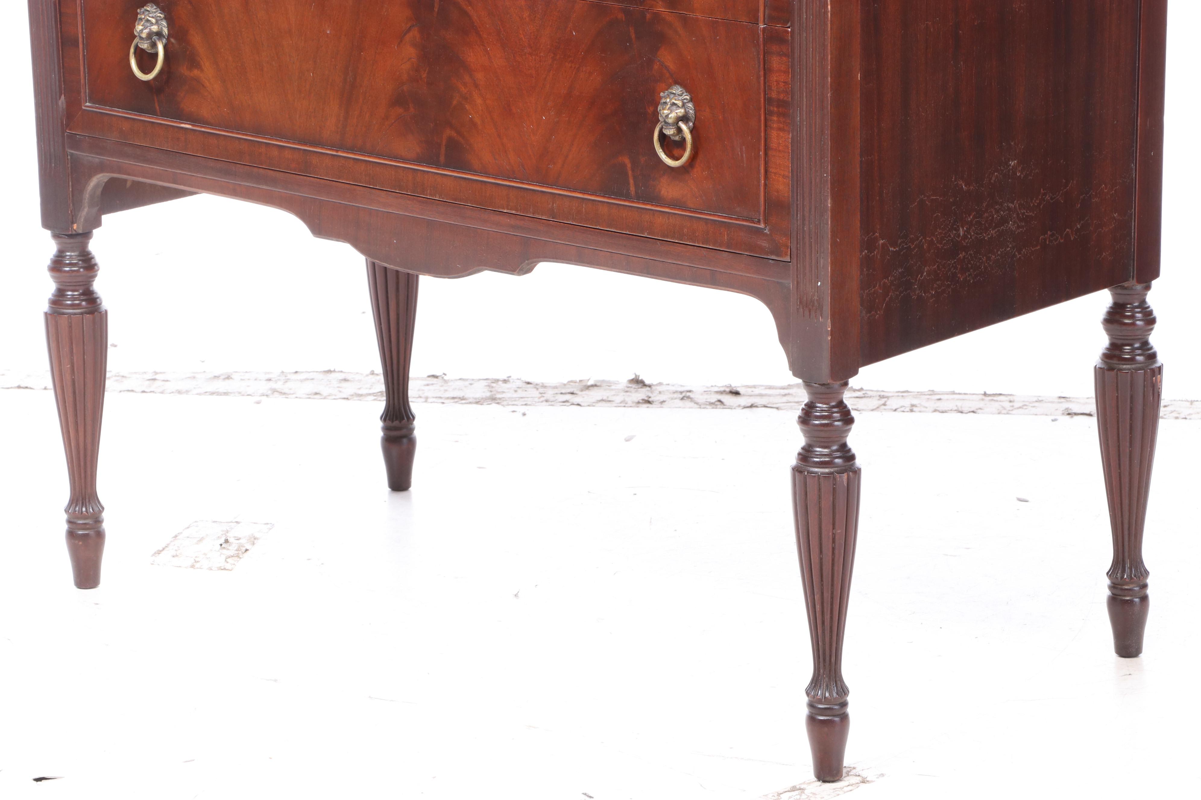 J.K. Rishel Furniture Co. Federal Style Mahogany Dome-Top China Cabinet