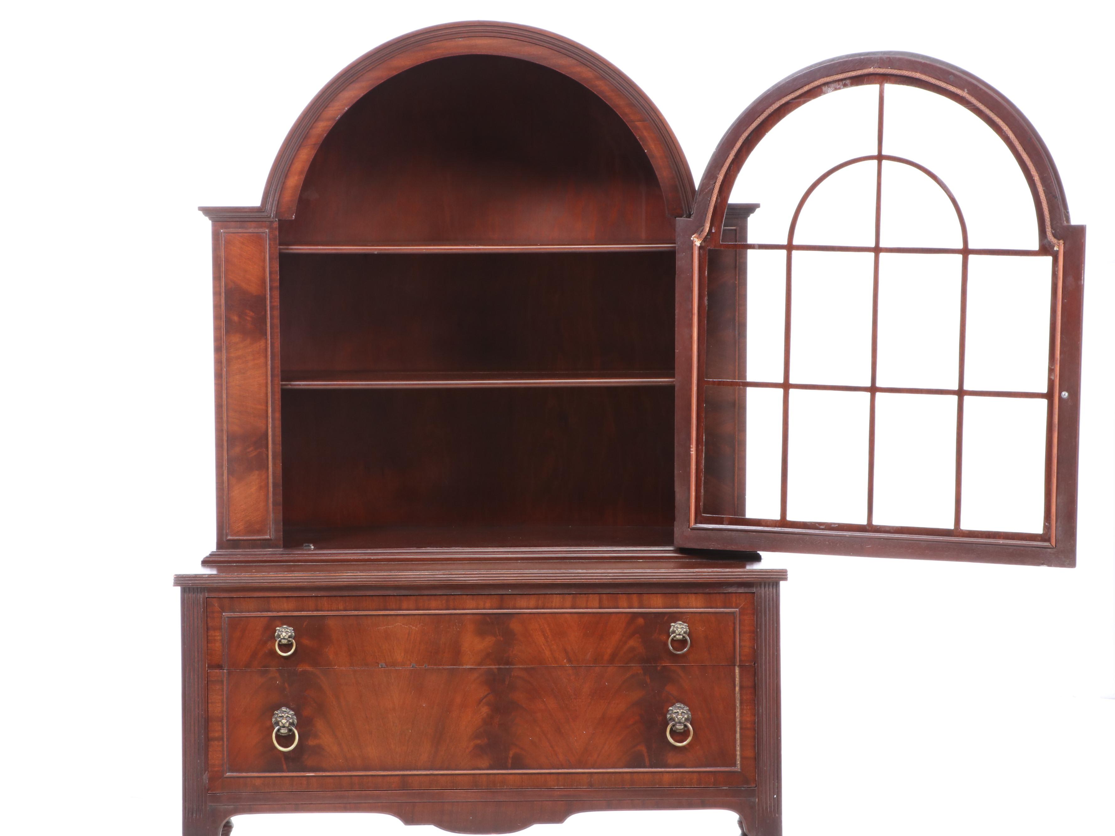 J.K. Rishel Furniture Co. Federal Style Mahogany Dome-Top China Cabinet