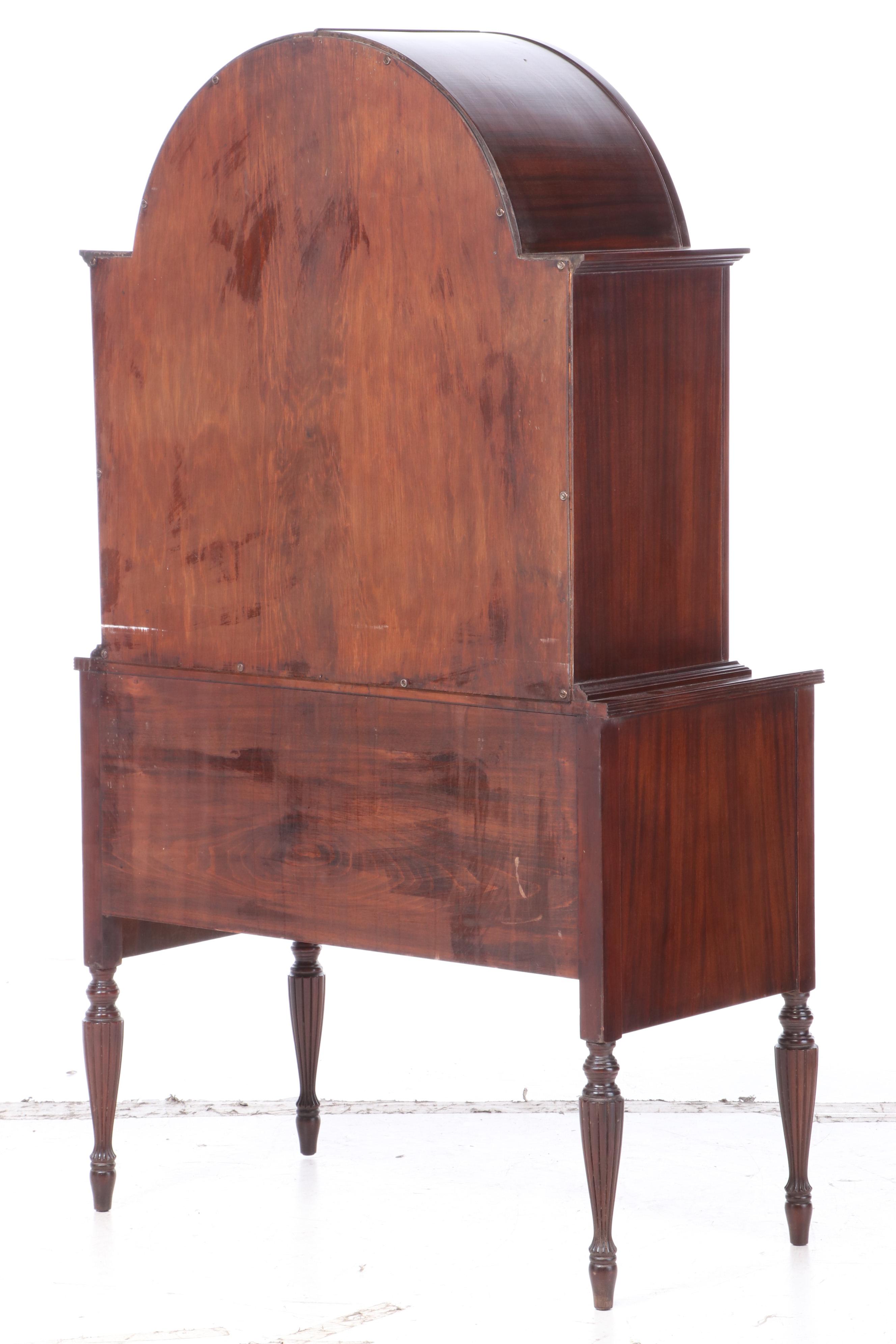 J.K. Rishel Furniture Co. Federal Style Mahogany Dome-Top China Cabinet