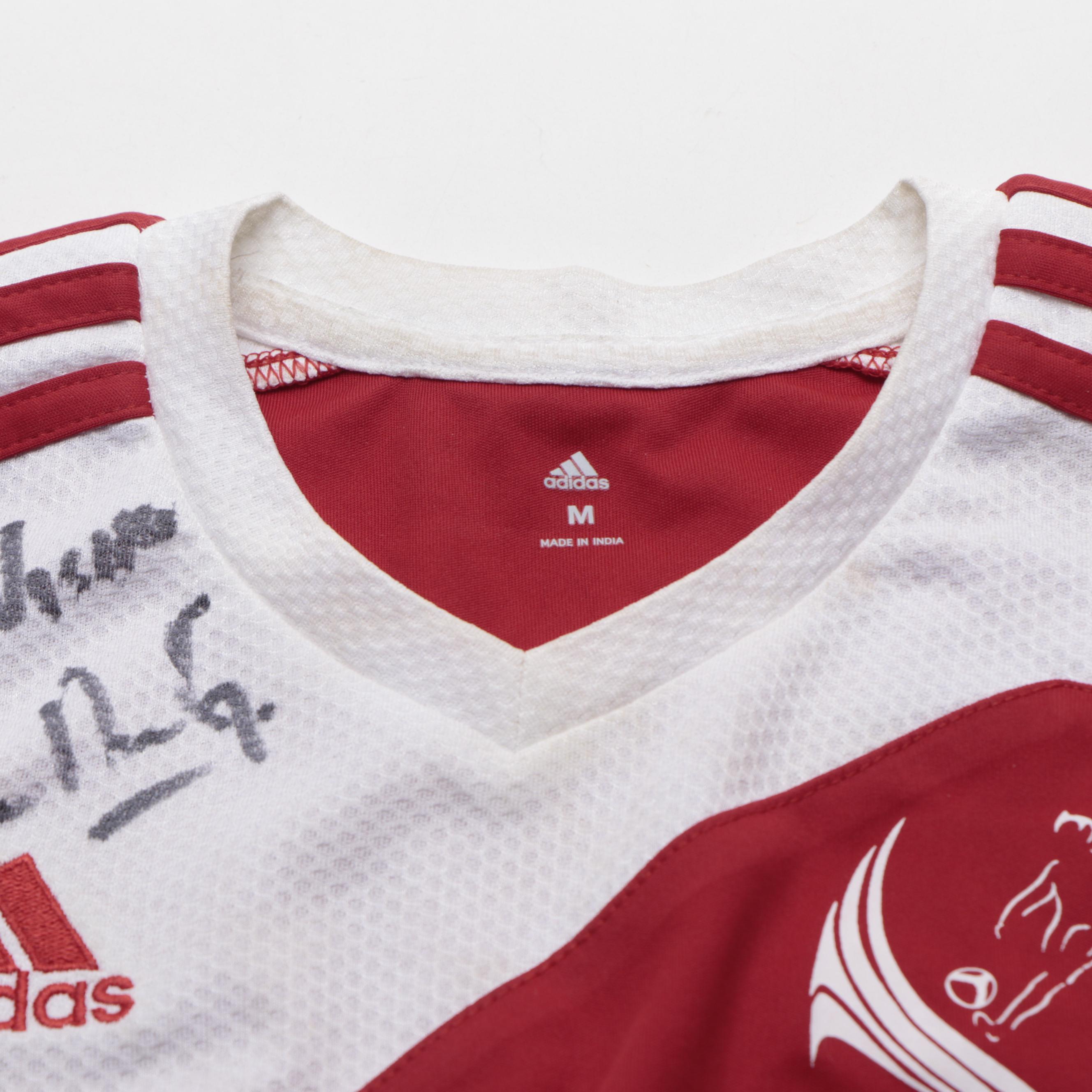 Indian Soccer Super League Signed Adidas Ball, FC Pune City, and Other Jerseys