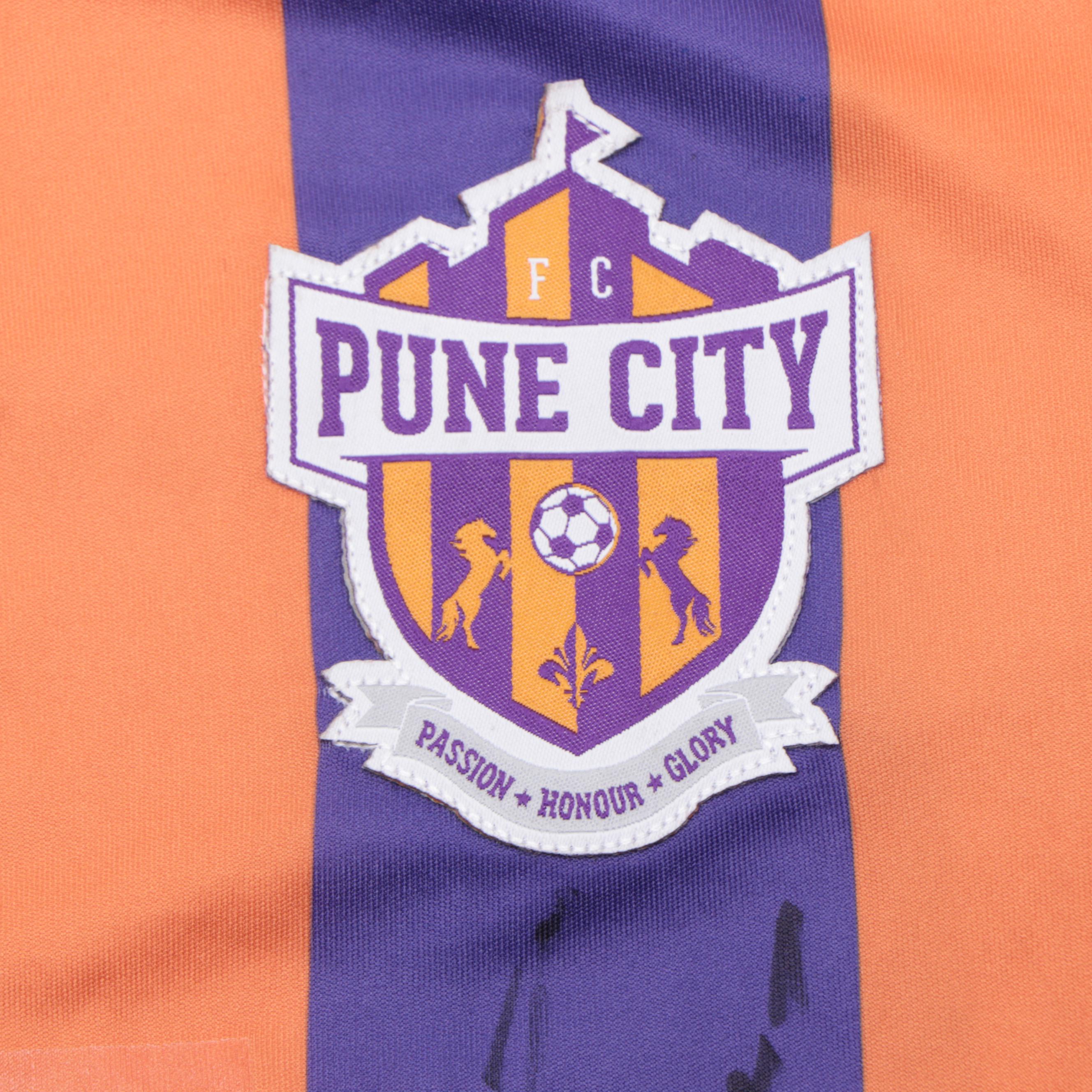 Indian Soccer Super League Signed Adidas Ball, FC Pune City, and Other Jerseys