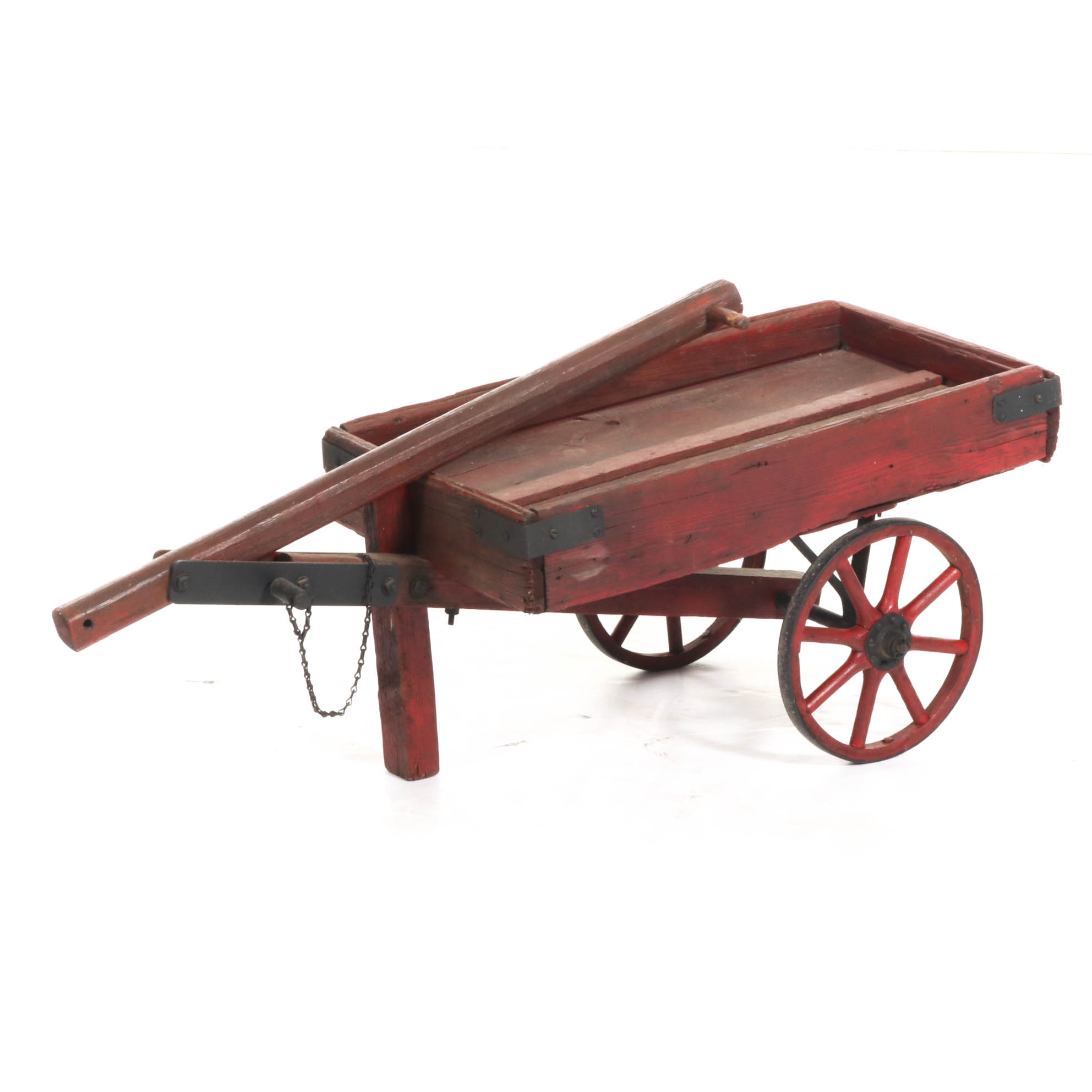 Wooden Two-Wheel Cart, Early to Mid-20th Century