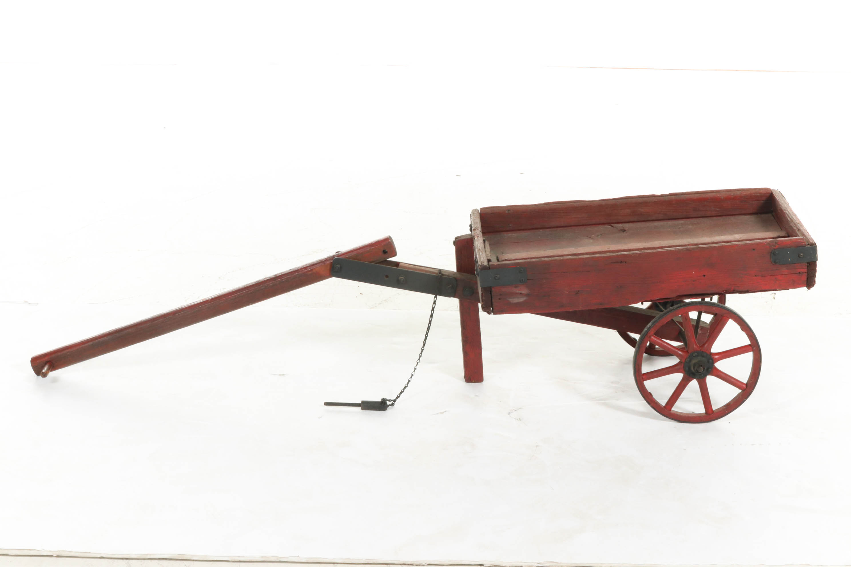Wooden Two-Wheel Cart, Early to Mid-20th Century