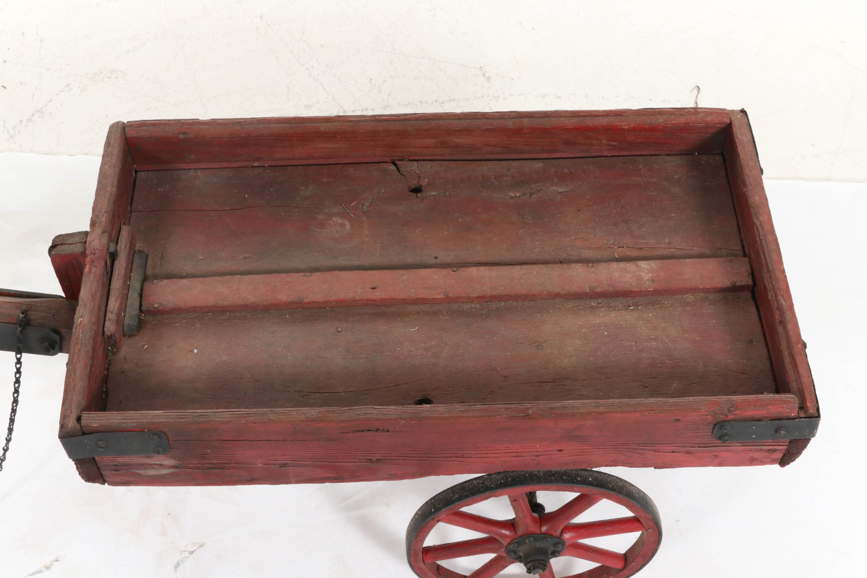 Wooden Two-Wheel Cart, Early to Mid-20th Century