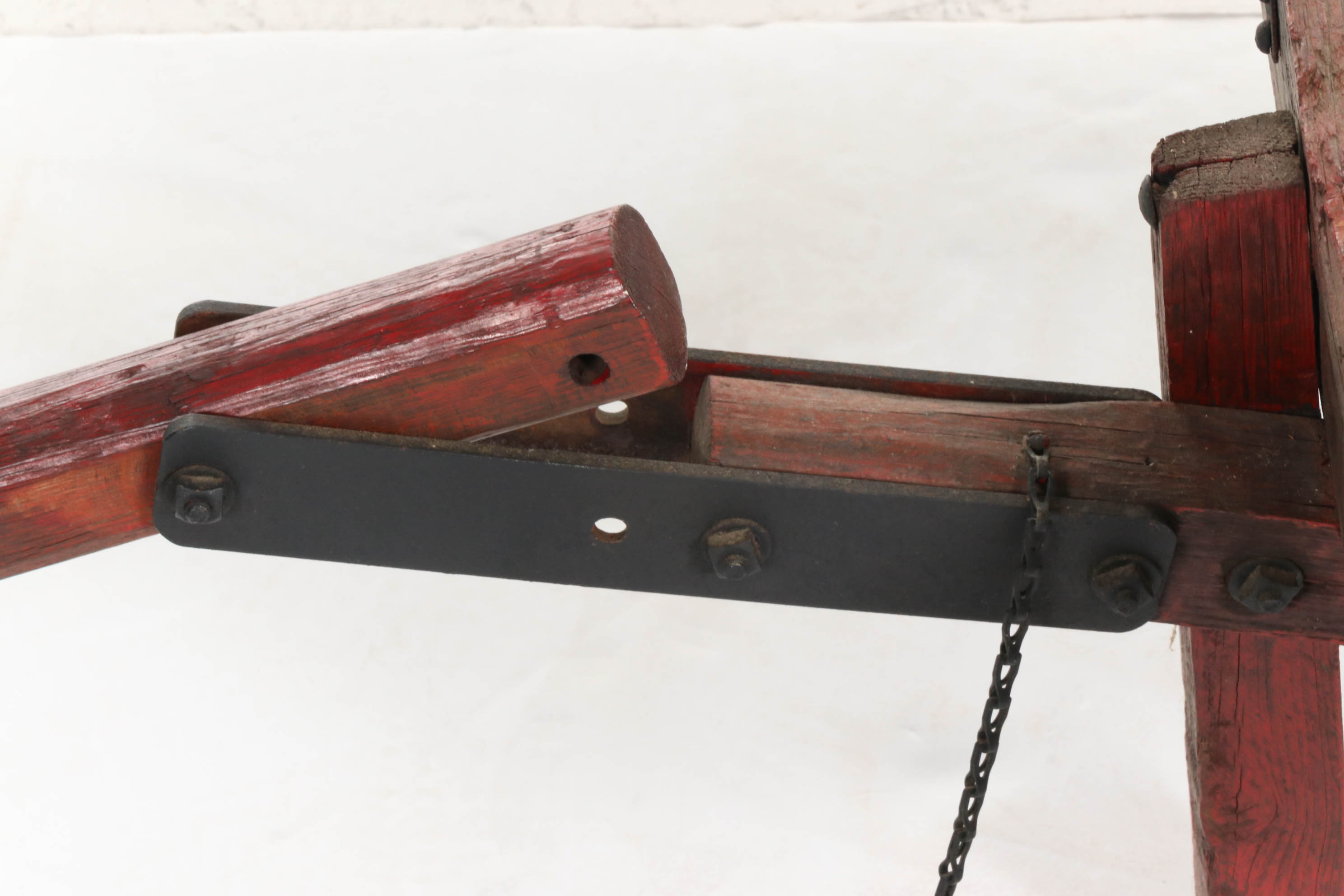 Wooden Two-Wheel Cart, Early to Mid-20th Century