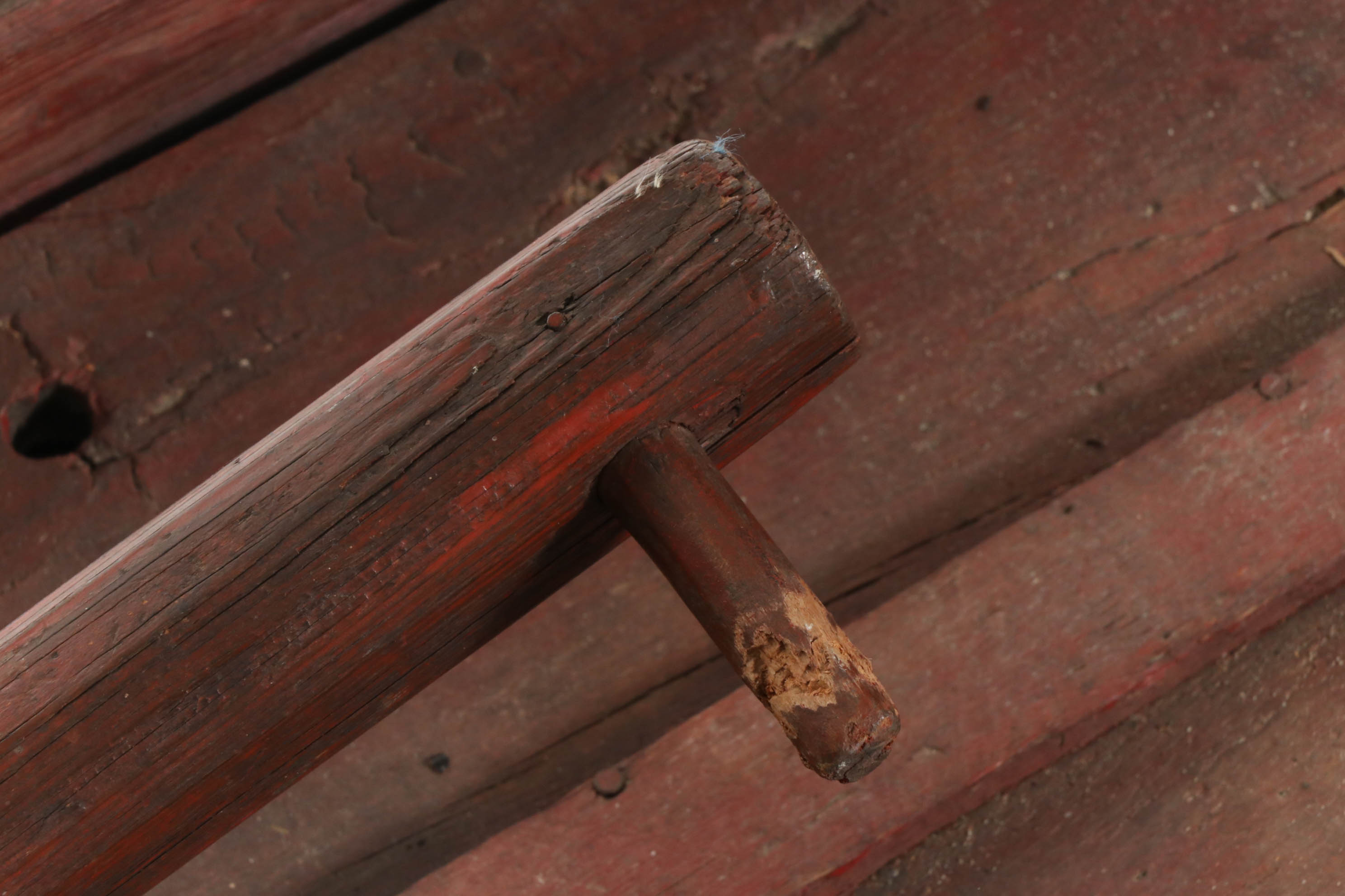 Wooden Two-Wheel Cart, Early to Mid-20th Century