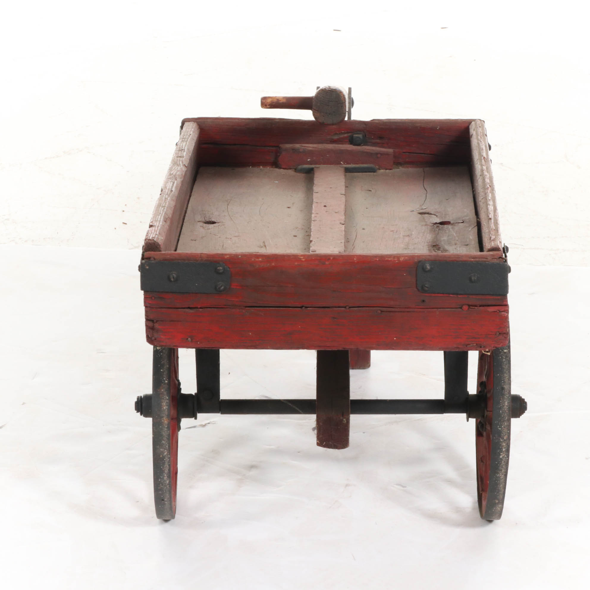 Wooden Two-Wheel Cart, Early to Mid-20th Century