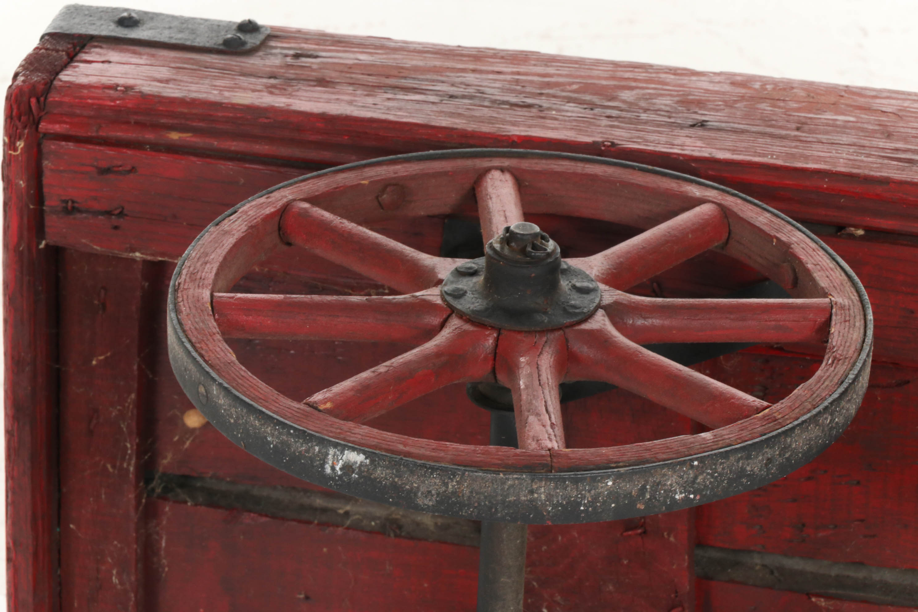 Wooden Two-Wheel Cart, Early to Mid-20th Century