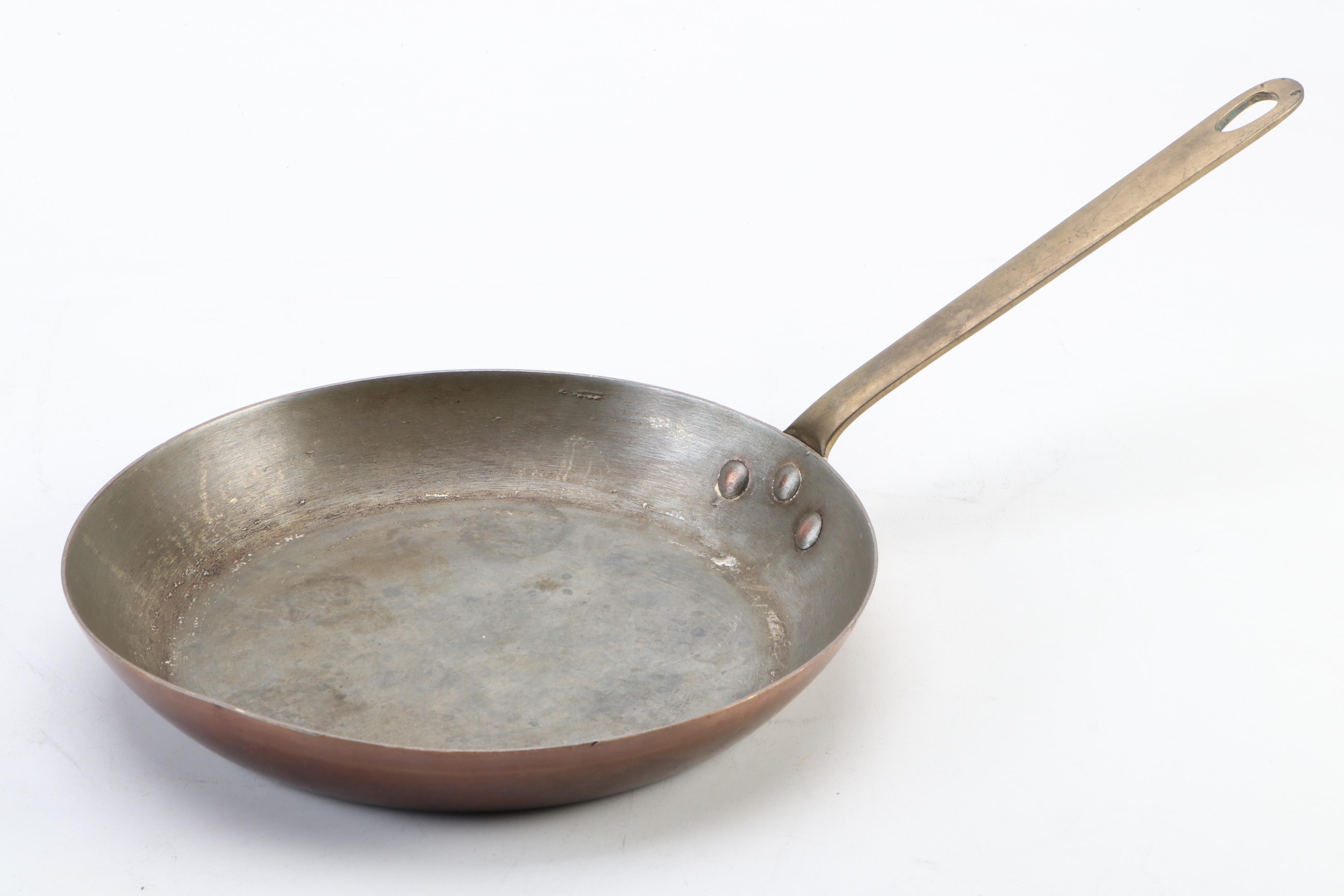 Lamalle French Copper and Brass Handled Cookware, Mid to Late 20th Century
