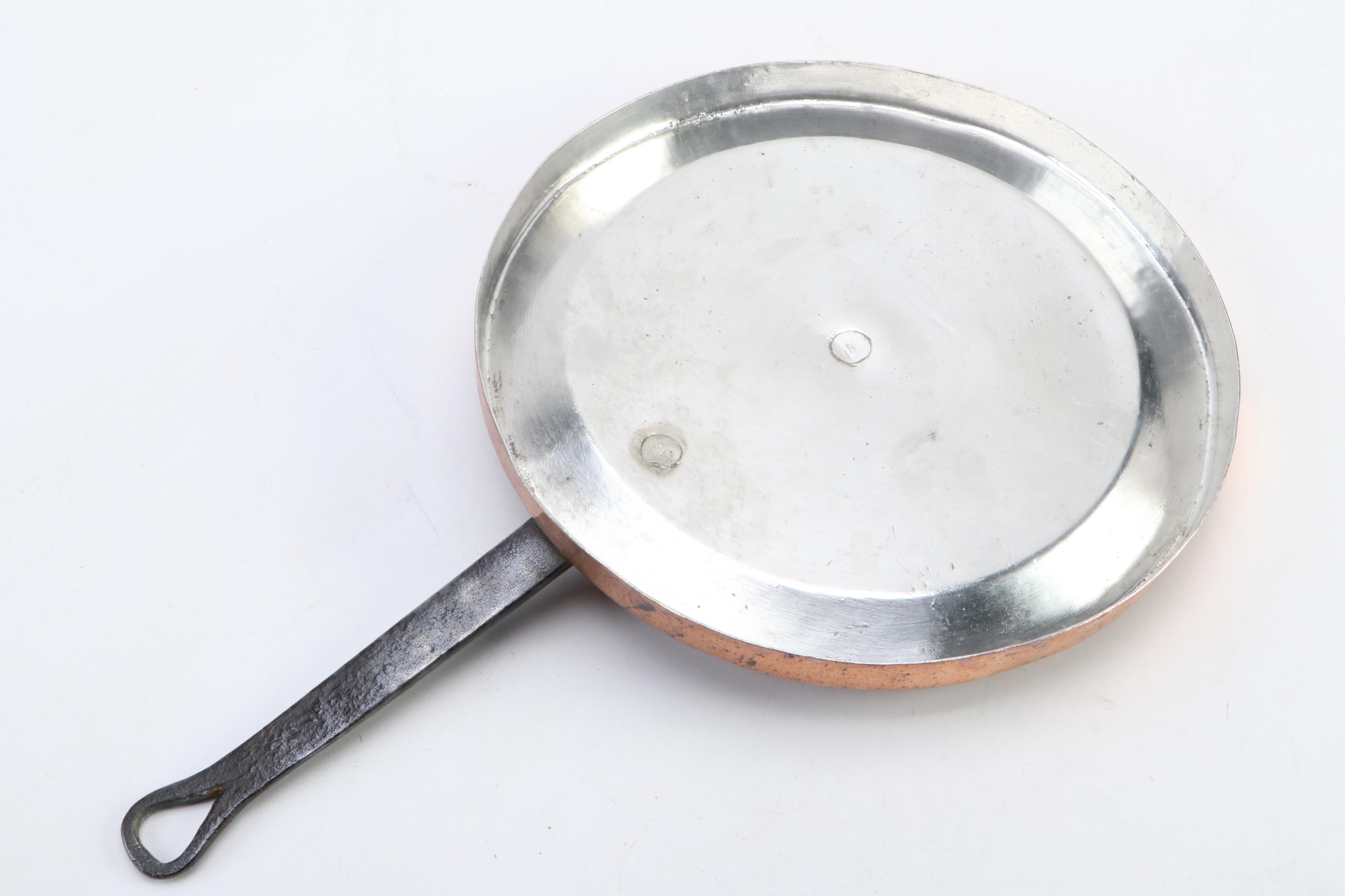 Lamalle French Copper and Brass Handled Cookware, Mid to Late 20th Century