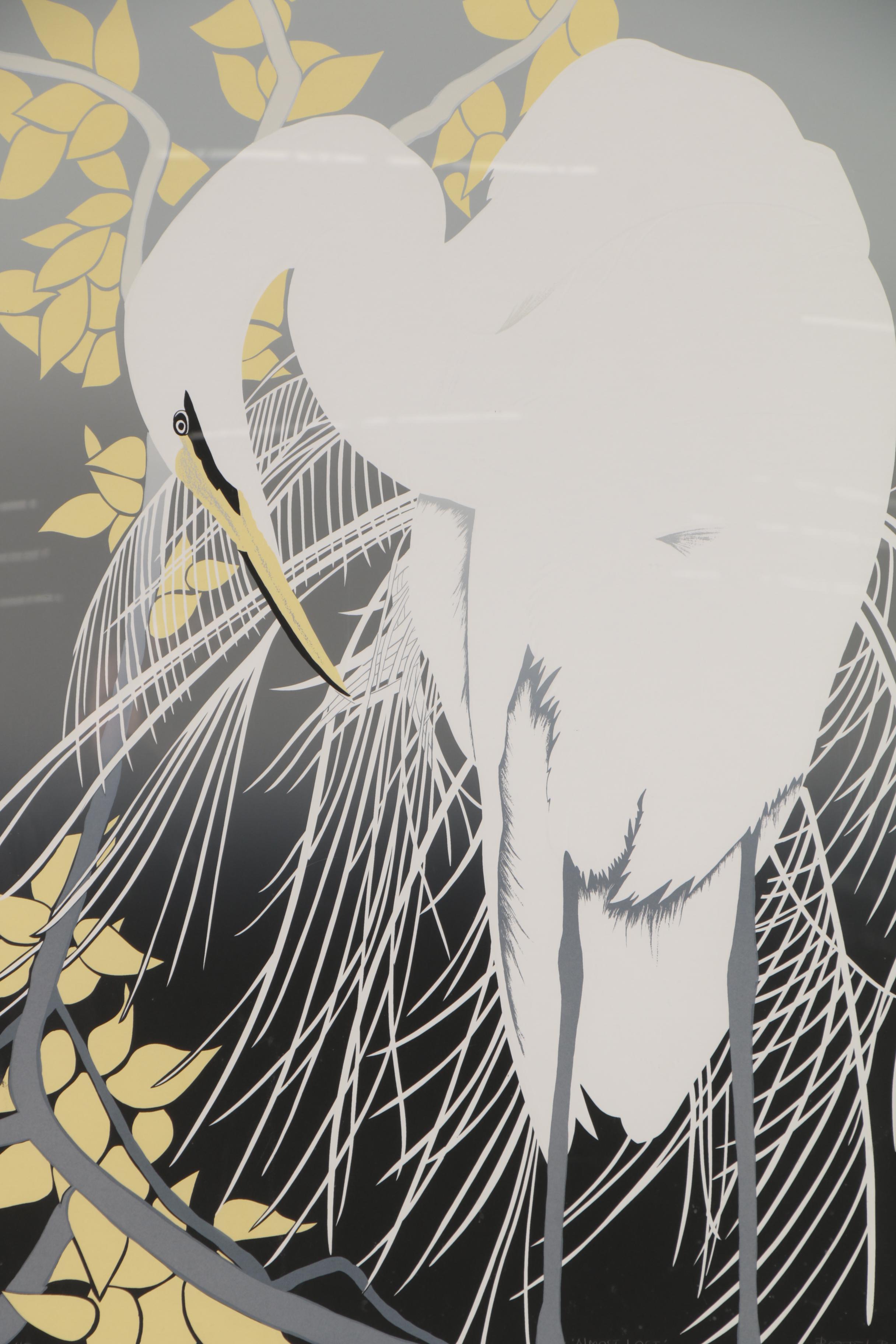 Robert L. Bowley Embossed Serigraph "Almost Lost", Late 20th Century