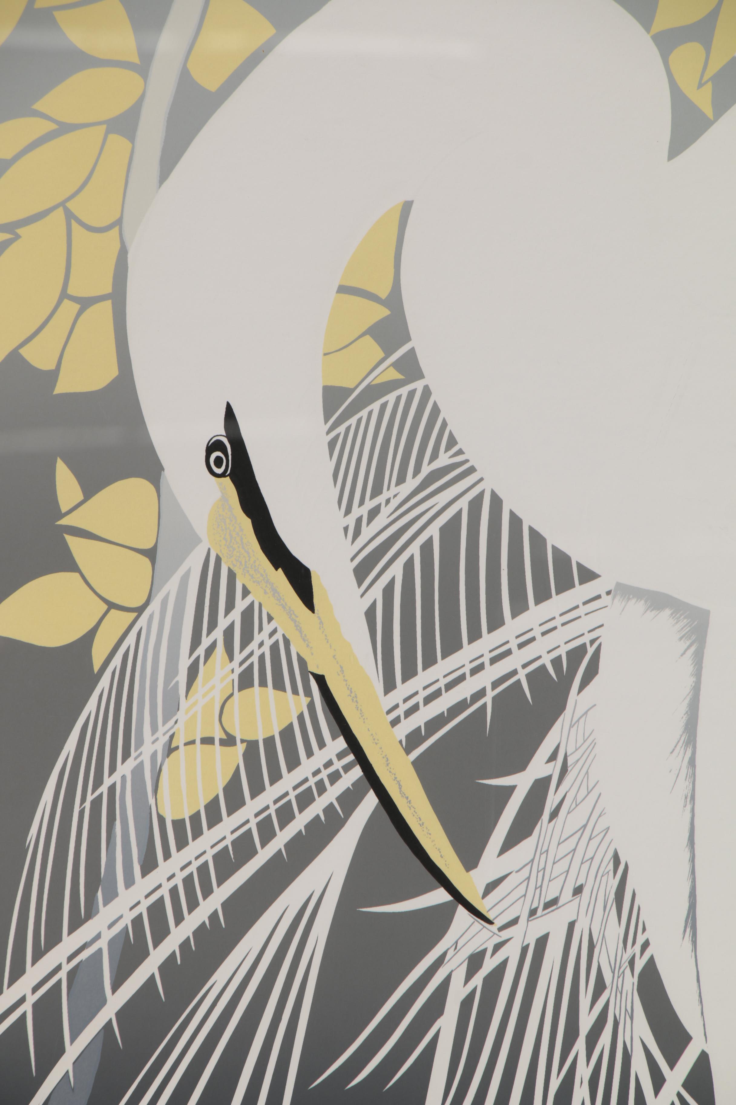 Robert L. Bowley Embossed Serigraph "Almost Lost", Late 20th Century