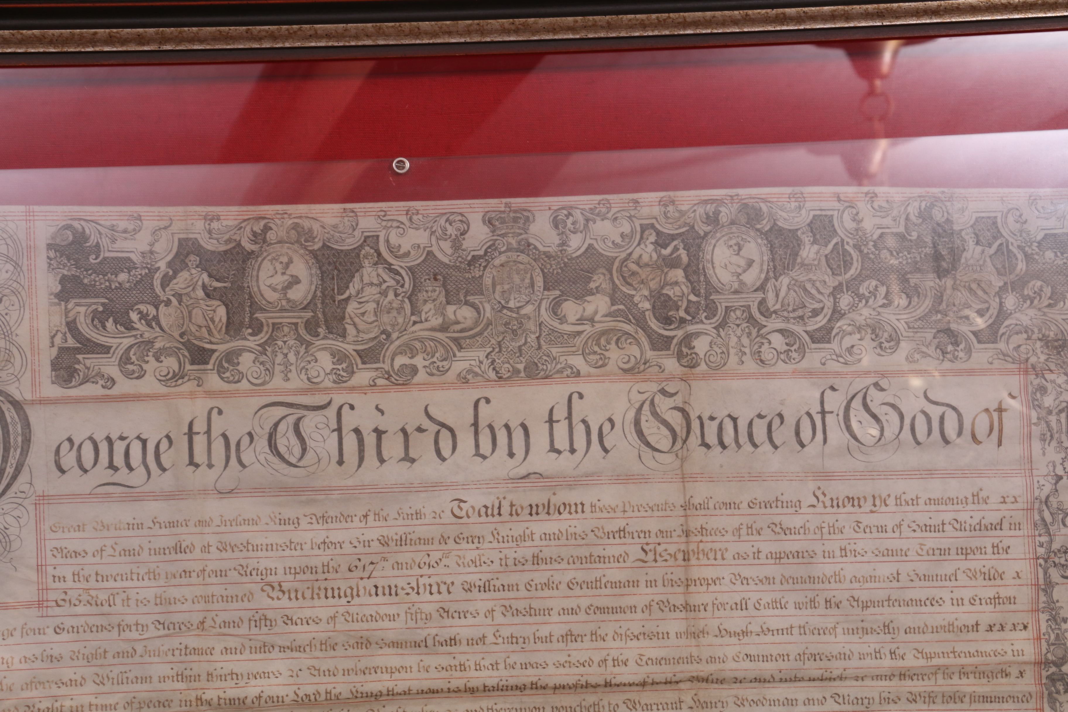 1780 Letters Patent of Sir William de Grey Knight with Seal of King George III