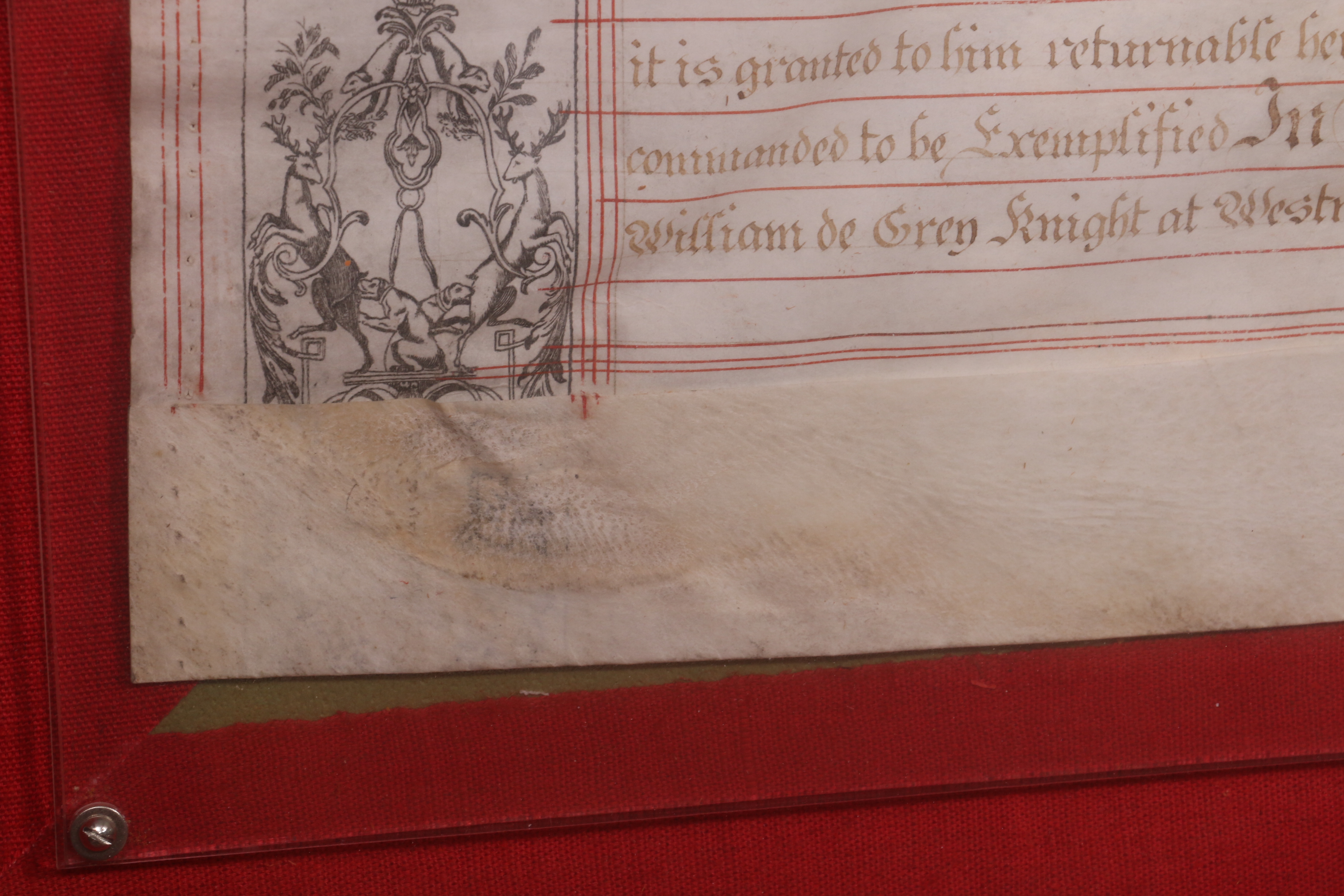 1780 Letters Patent of Sir William de Grey Knight with Seal of King George III