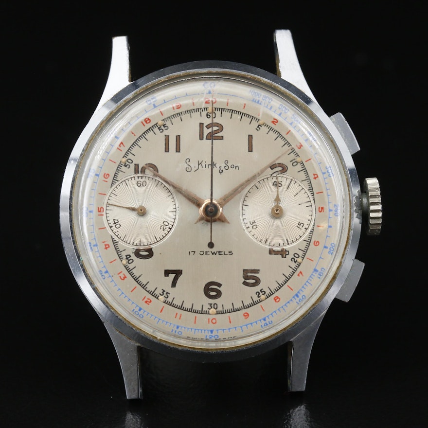 S. Kirk & Son Chronograph Stainless Steel Wristwatch
