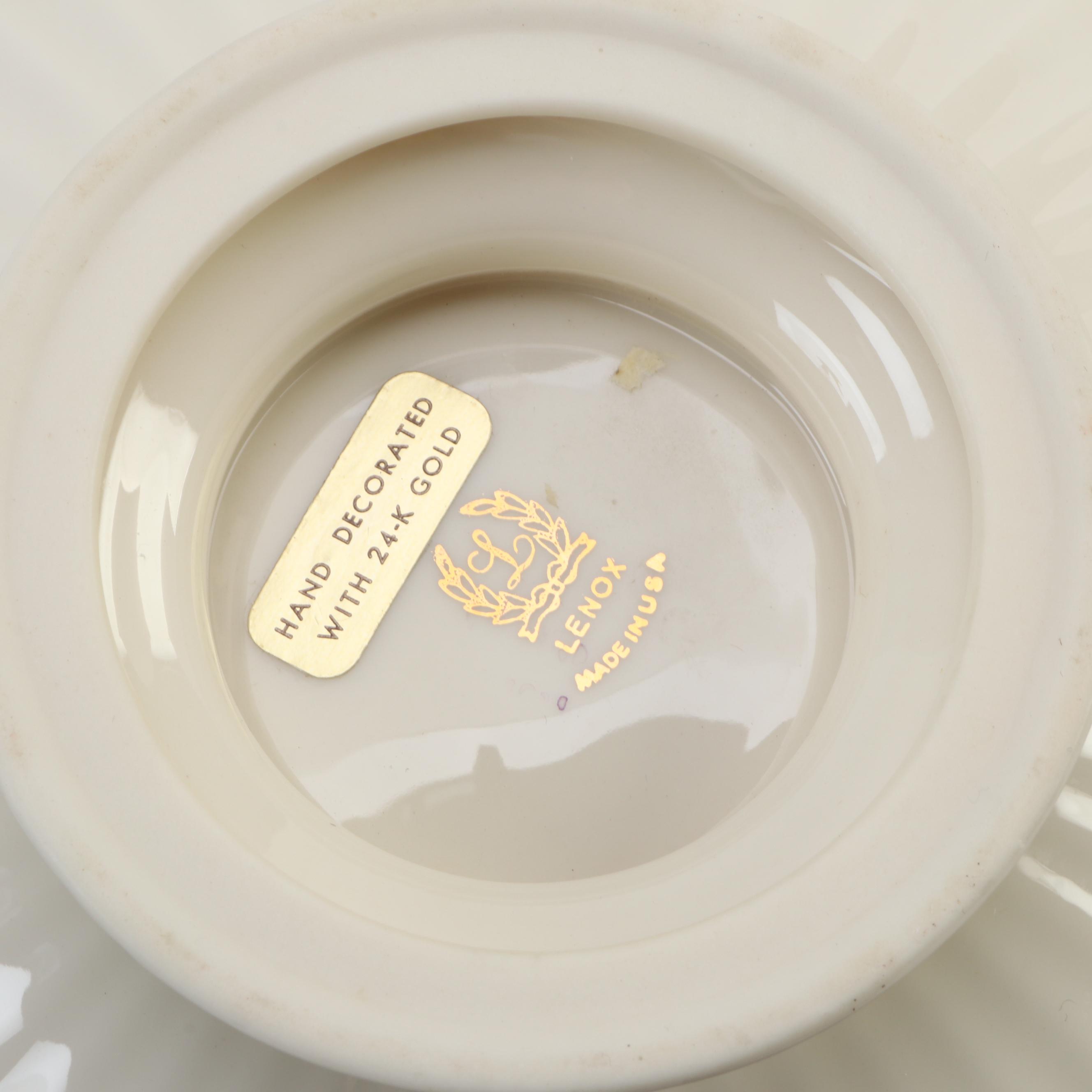 Lenox Bone China Footed Candy Bowl with Swan Form Bowl, Mid-20th Century