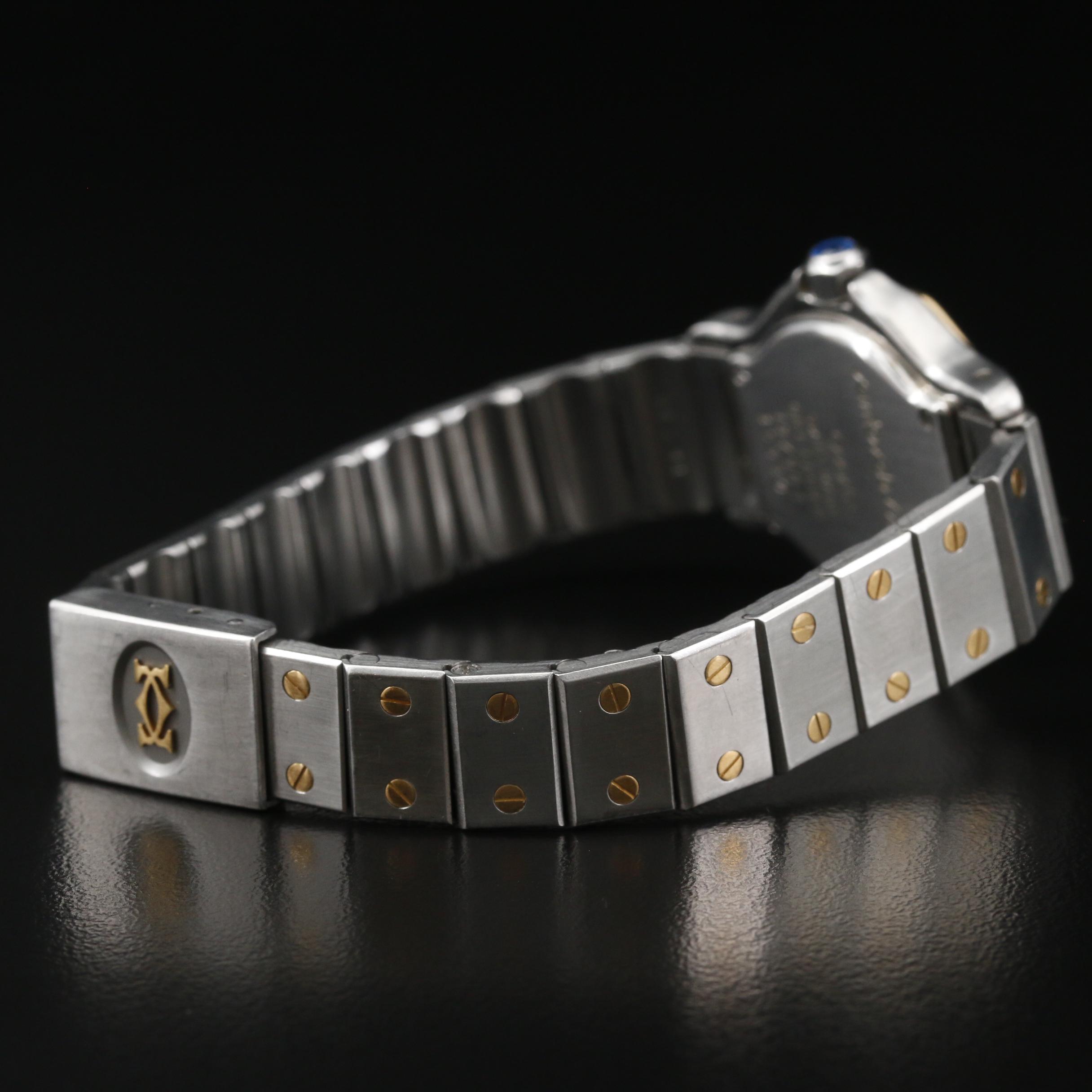 Cartier Santos "Octagon" 18K and Stainless Steel Quartz Watch