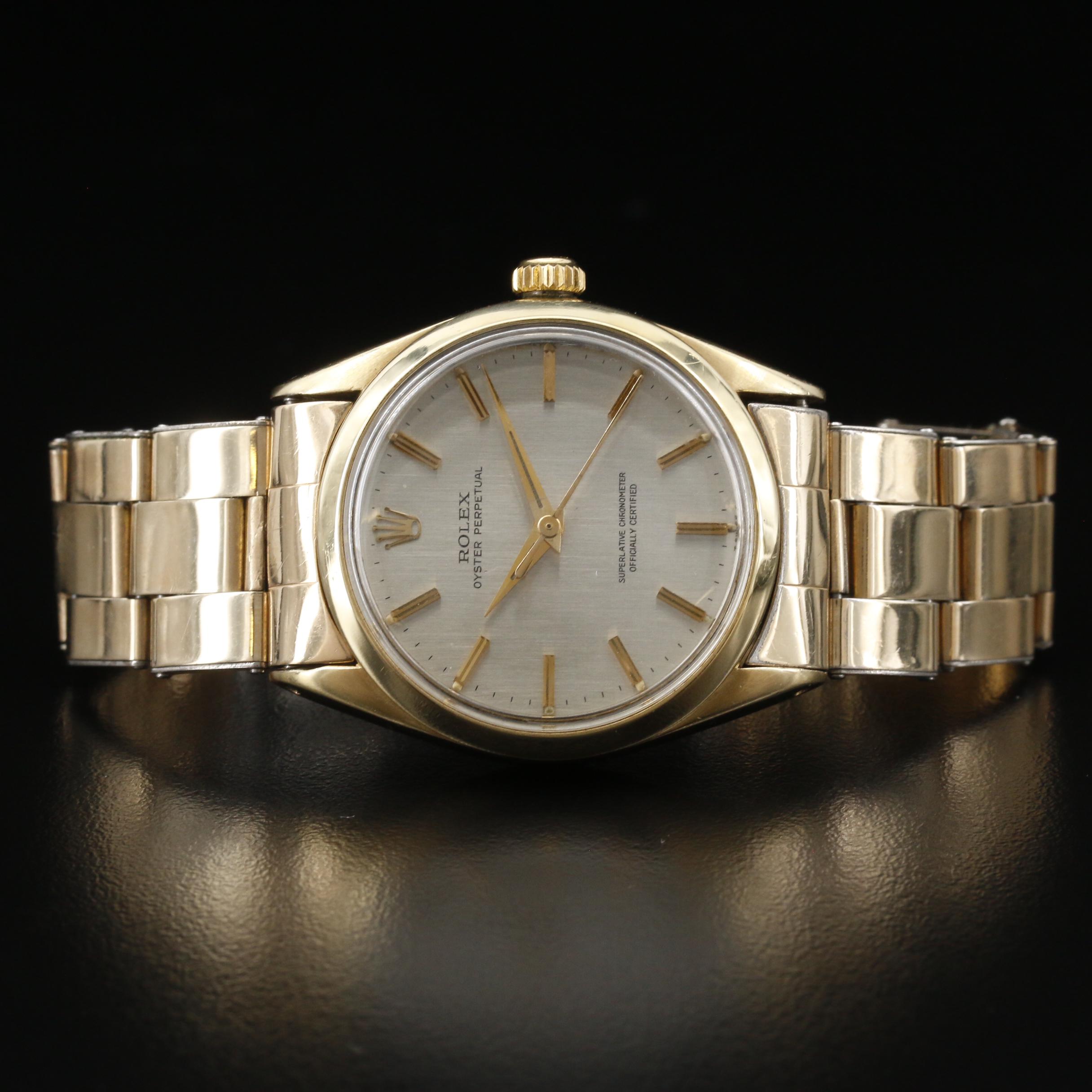 Vintage Rolex "Oyster Perpetual" Gold Shell Watch