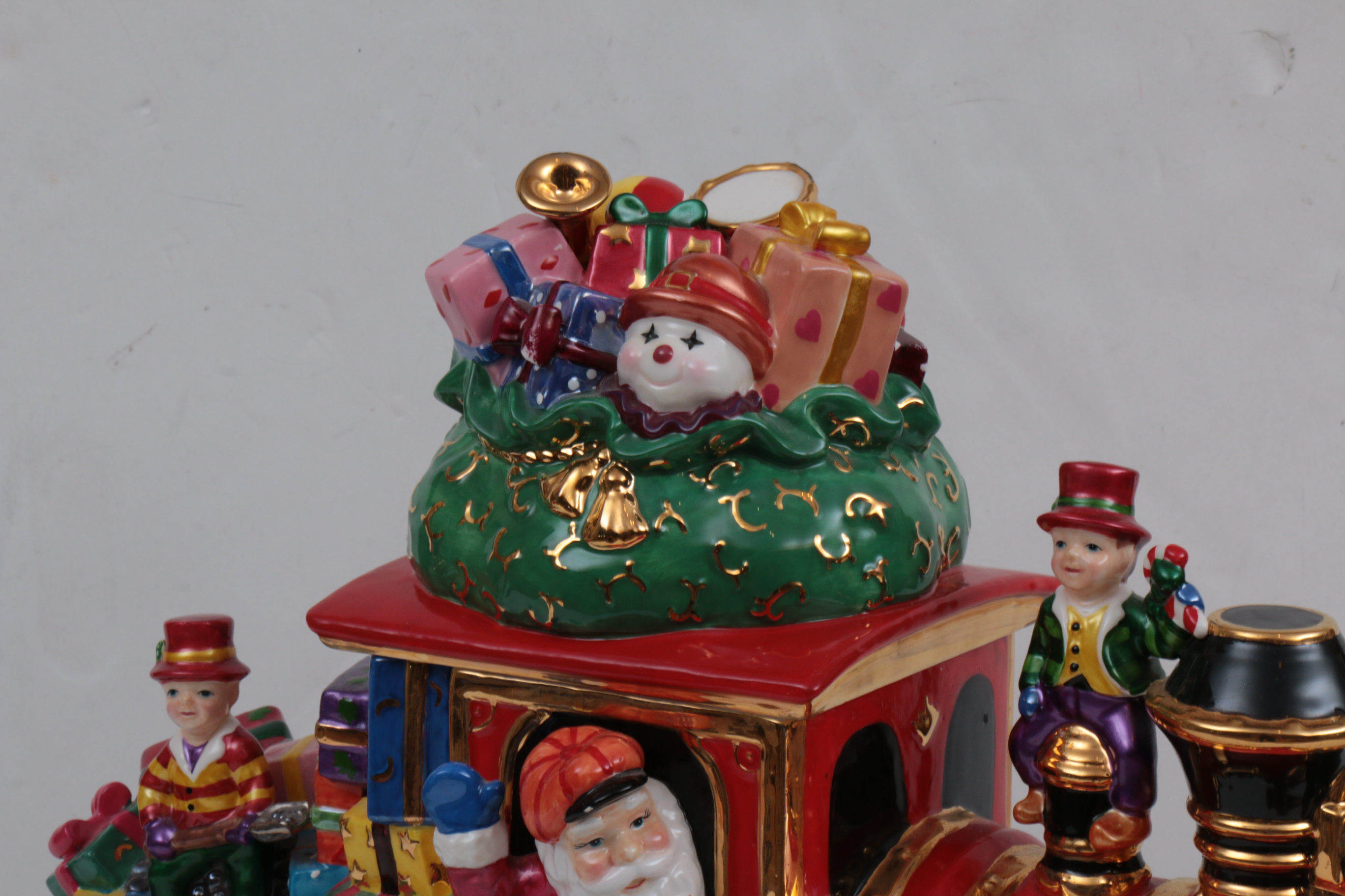 Christopher Radko Figural Christmas Train Cookie Jar