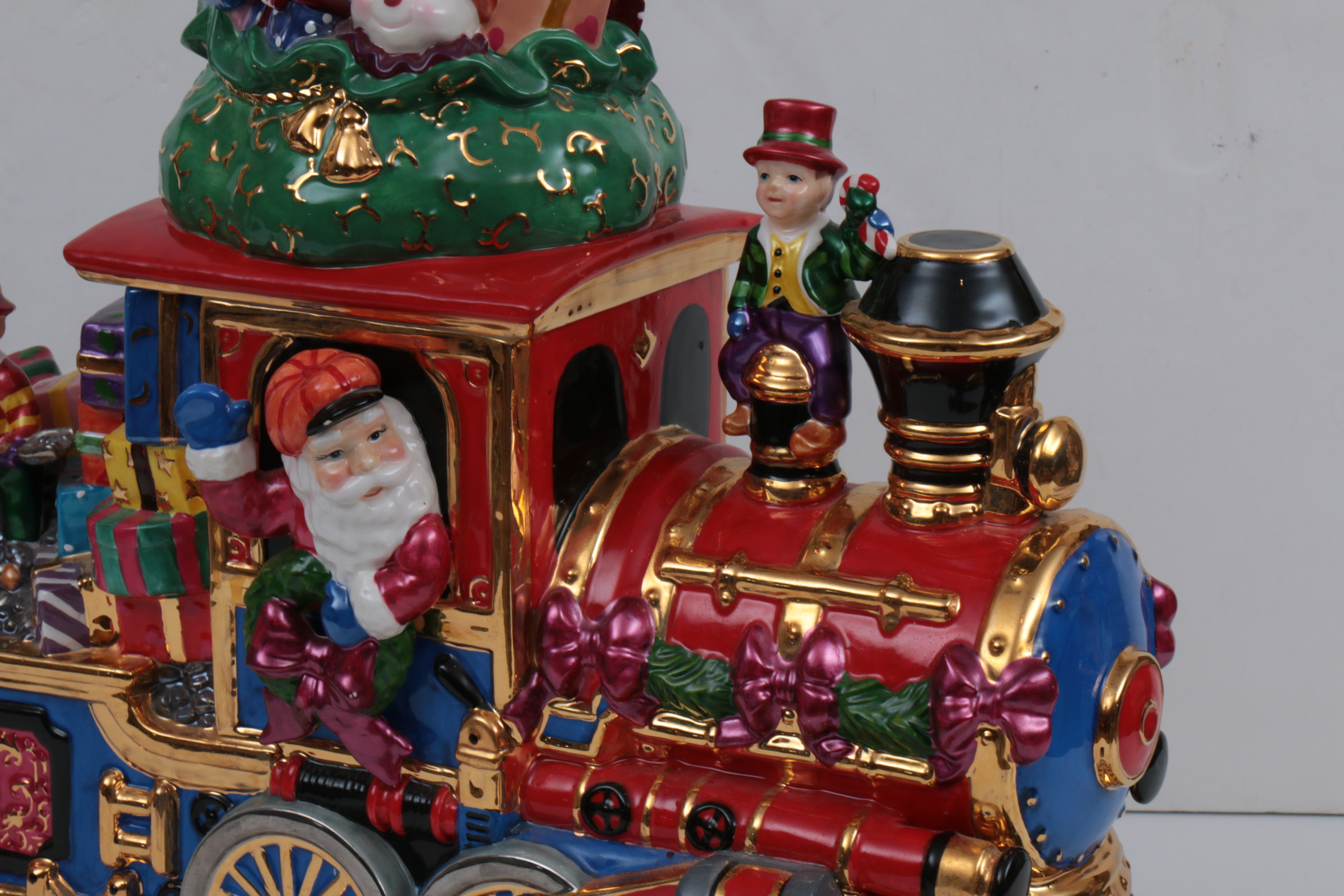 Christopher Radko Figural Christmas Train Cookie Jar
