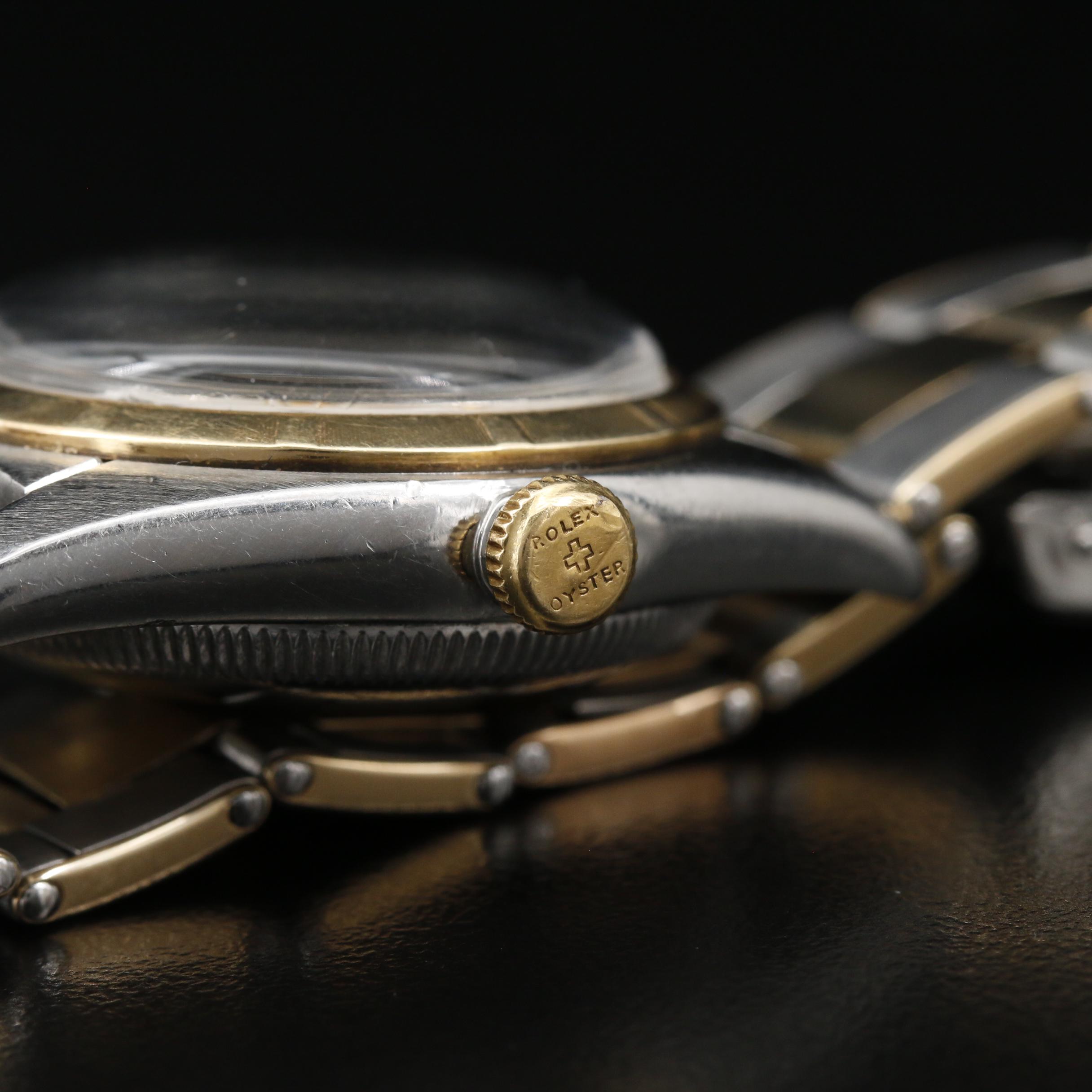 1954 Rolex Bubble Back 14K and Stainless Steel Watch