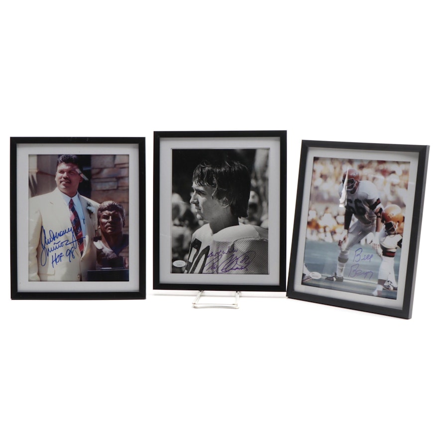 Bergey, Munoz, and Collinsworth Signed Bengals Signed Photo Prints, JSA COAs