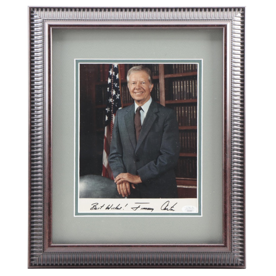 Jimmy Carter 39th U.S. President Signed Photo Print, JSA COA