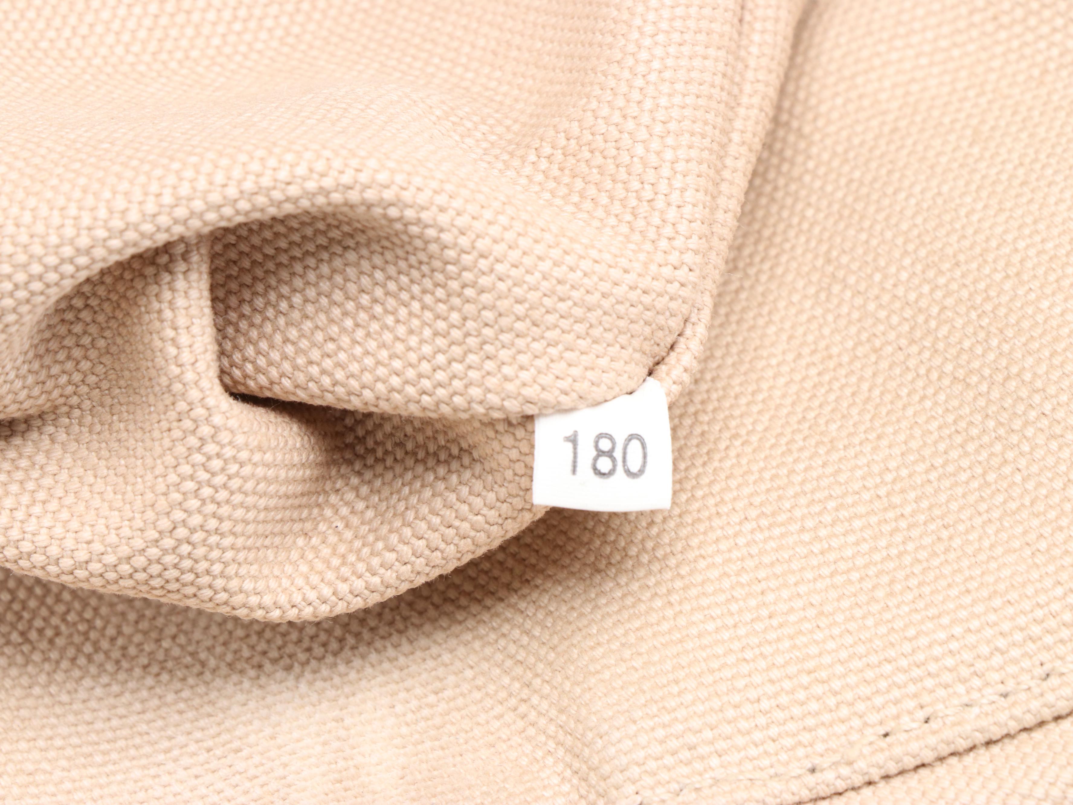 Prada Studded Beige Canvas Large Domed Satchel with Saffiano Leather Trim